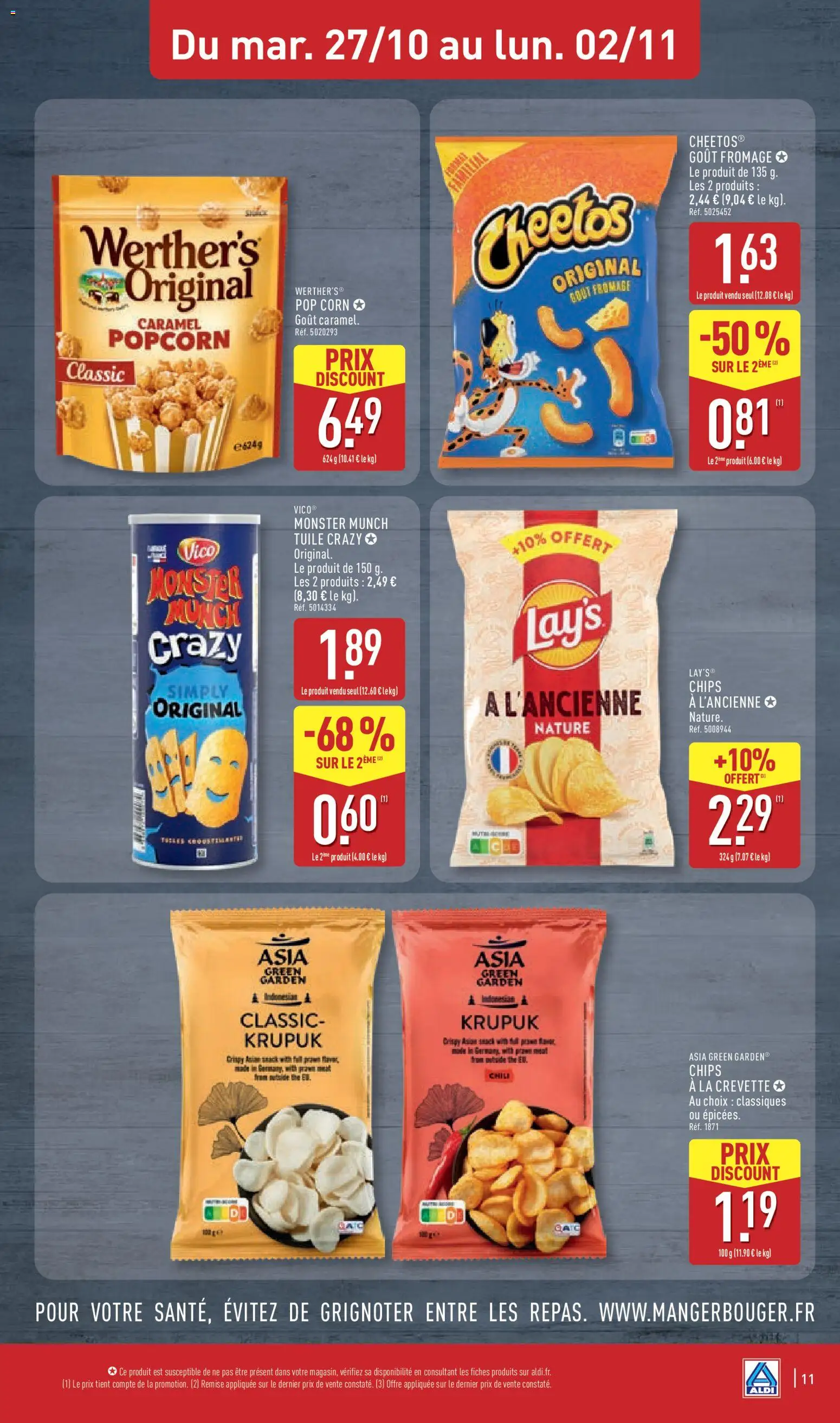 {H1} | Page: 15 | Produits: Crevette, Chips à l’ancienne, Fromage, Chips