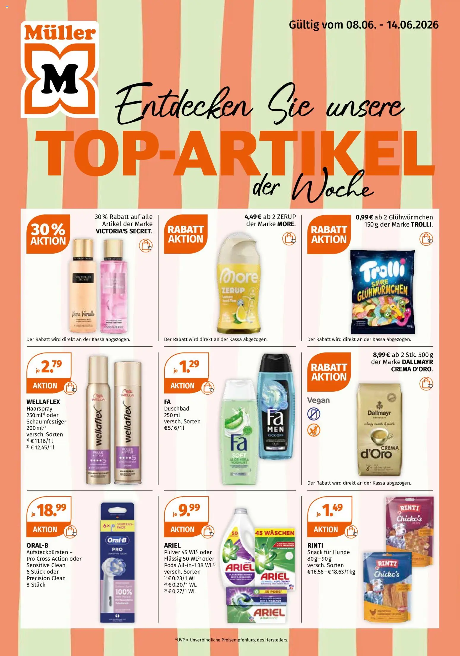 Müller Flugblatt gültig ab 08.06.2026 | Seite: 1 | Produkte: Haarspray
