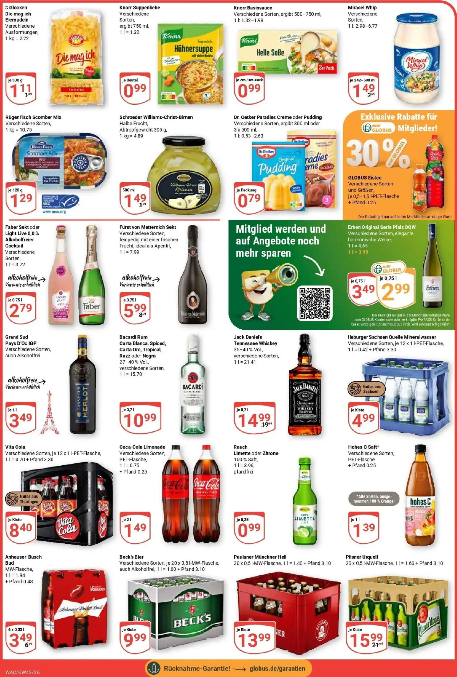 Globus Prospekt Markkleeberg (ab 12.10.2026) » Angebote online | Seite: 3 | Produkte: Merlot, Knorr, Creme, Soße