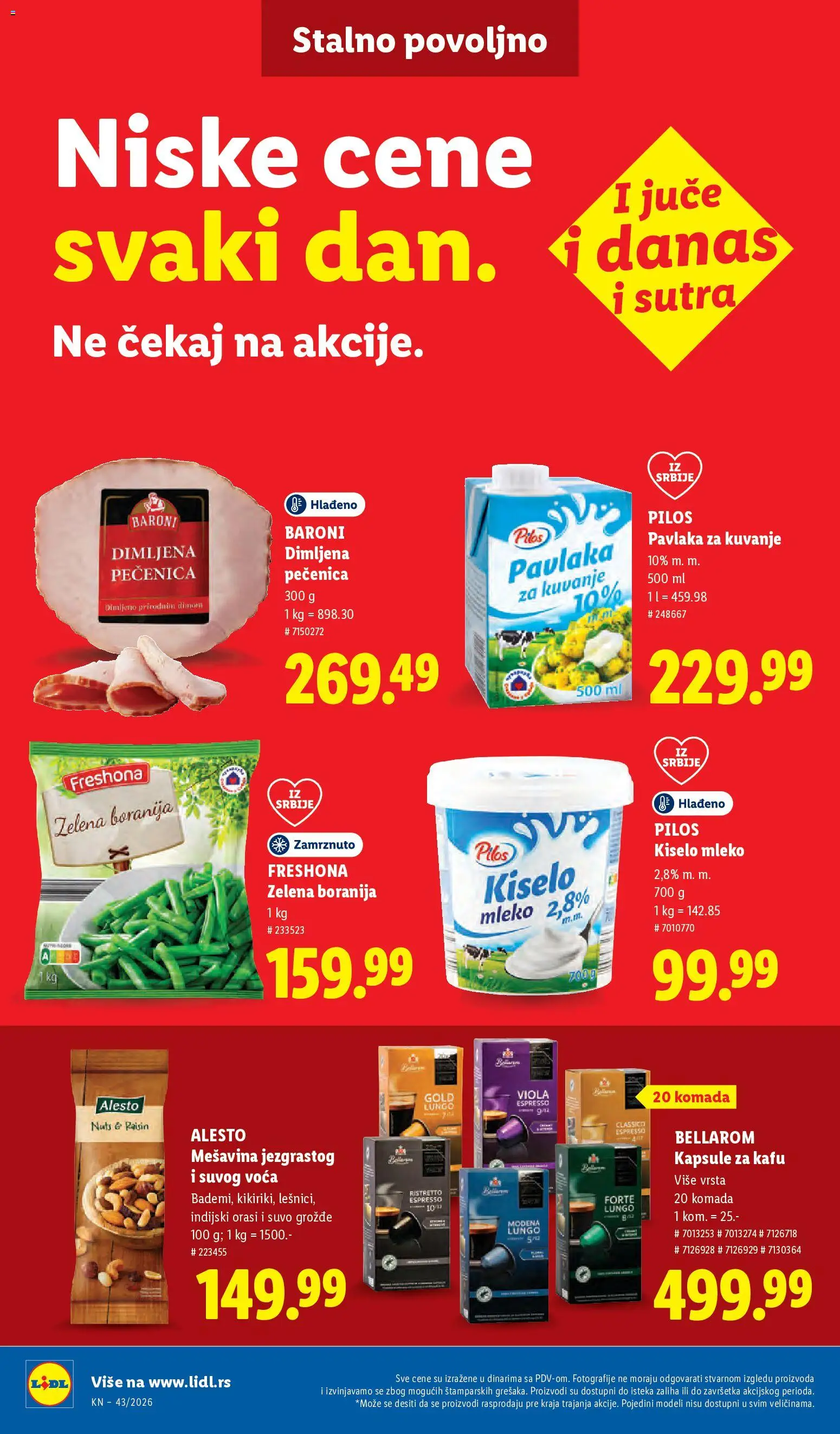 Lidl katalog - važi od 22.10.2026 | Strana: 40 | Proizvode: Kiselo mleko, Kapsule za kafu, Grožđe, Pavlaka