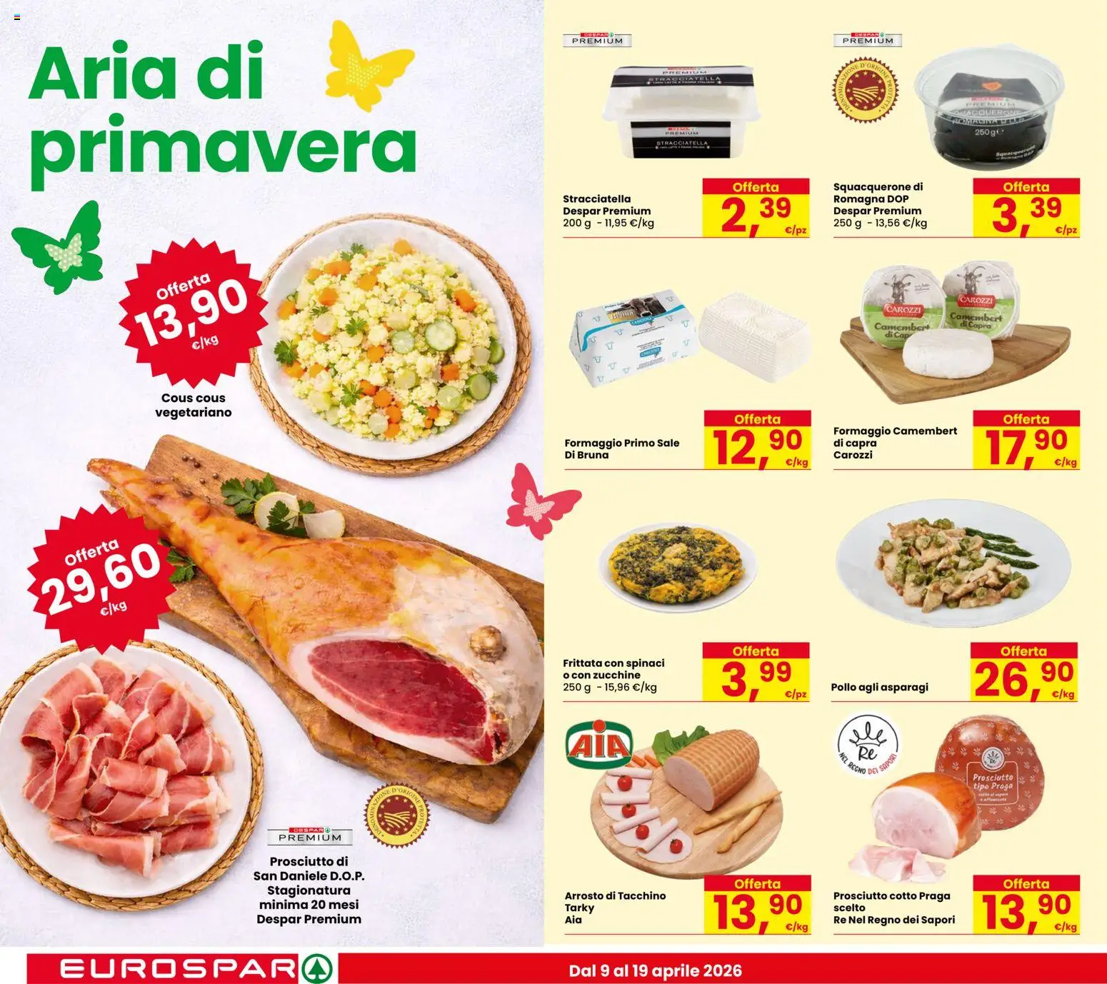 Volantino Despar del 09.04.2026 | Pagina: 6 | Prodotti: Arrosto, Prosciutto Cotto, Formaggio, Asparagi