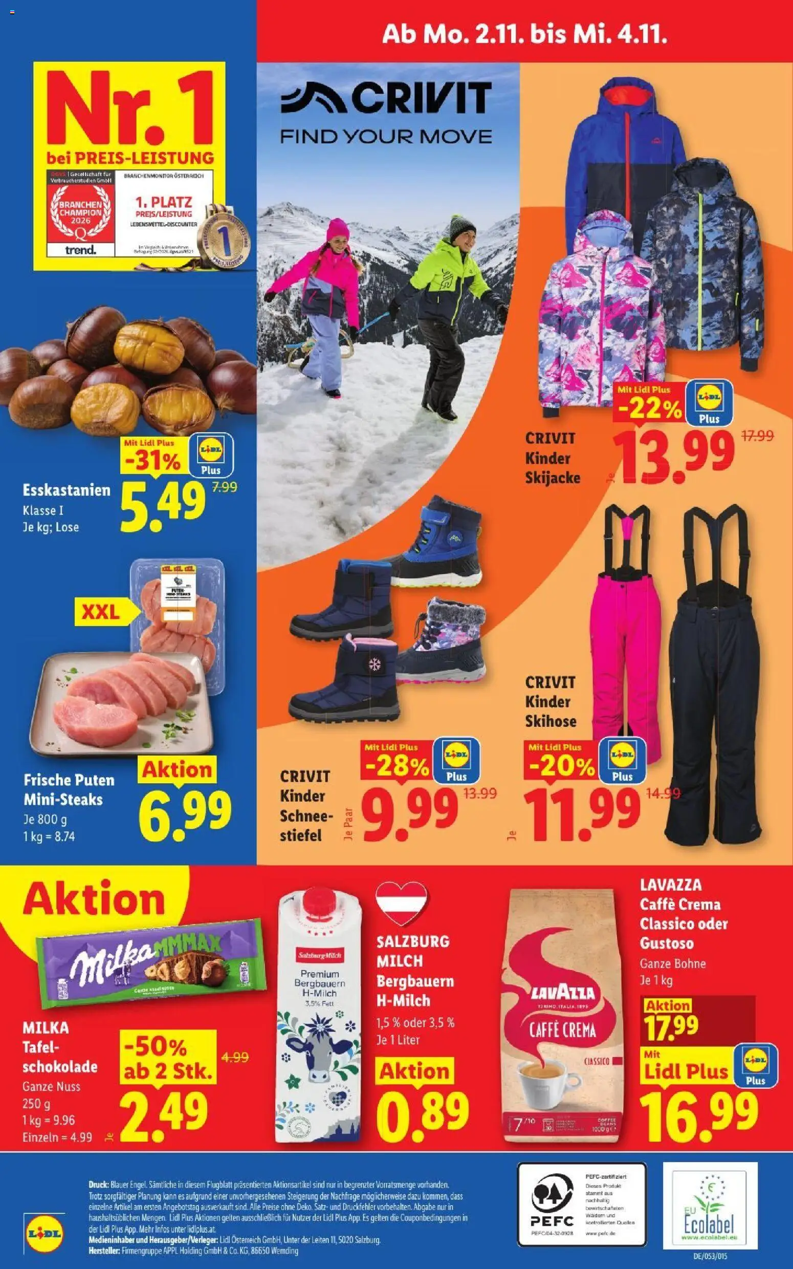 Lidl Flugblatt gültig ab 29.10.2026 | Seite: 29 | Produkte: Stiefel, Bohne, Milch, Schokolade
