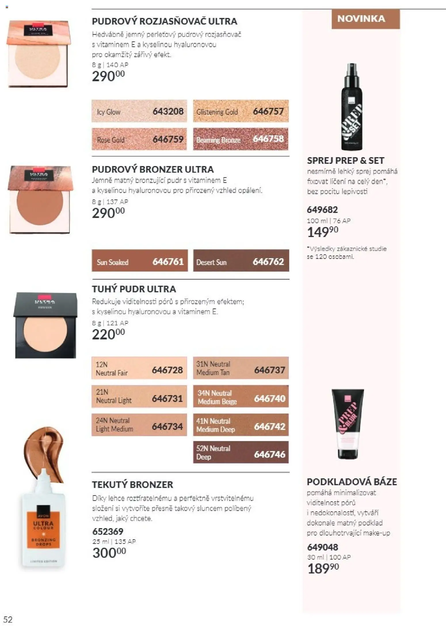 Avon Katalog 10/2026 od 01.10.2026 | Strana: 52 | Produkty: Makeup, Pudr, Bronzer, Rozjasňovač