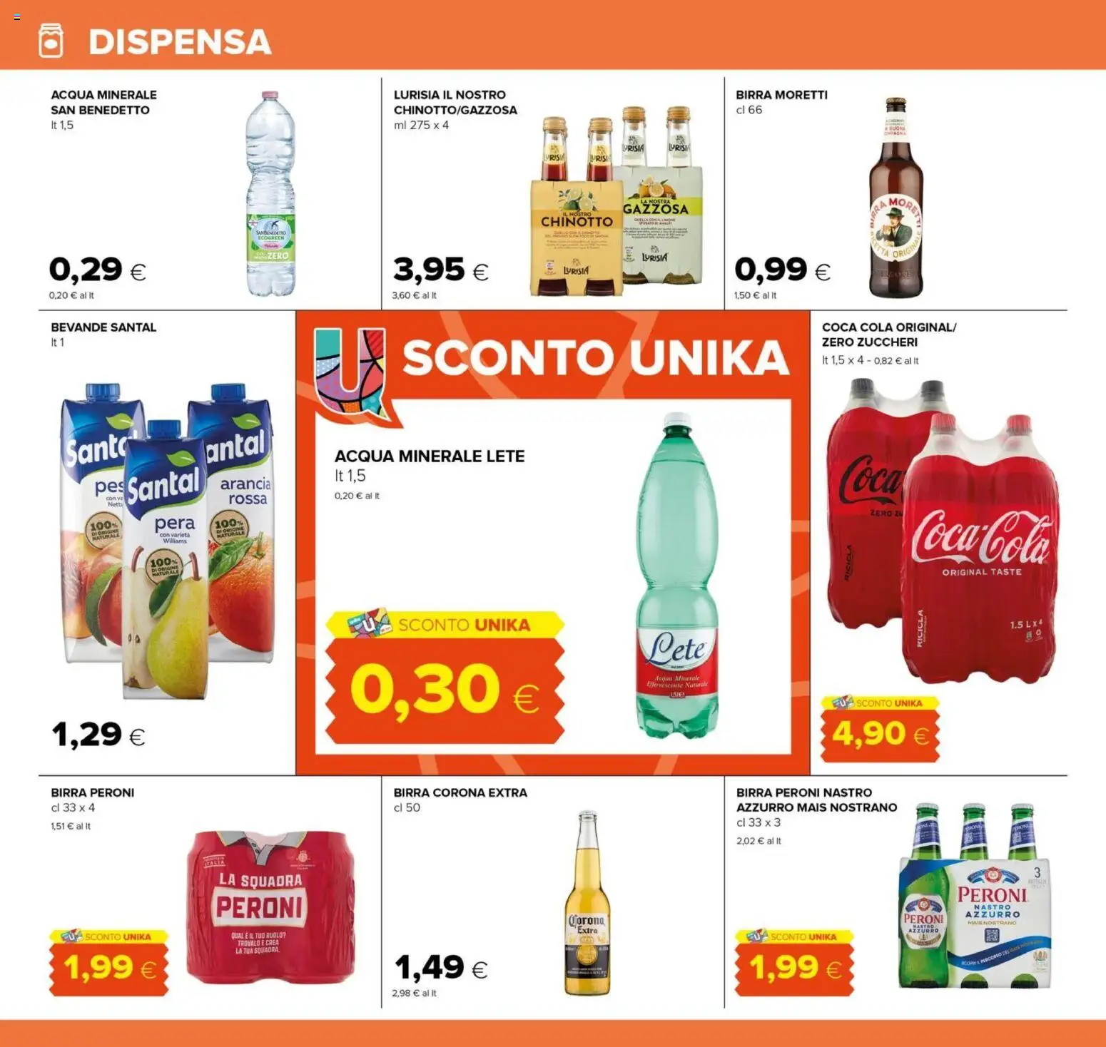 Volantino Oasi del 04.06.2026 | Pagina: 22 | Prodotti: Acqua, Pera, Acqua minerale, Coca Cola
