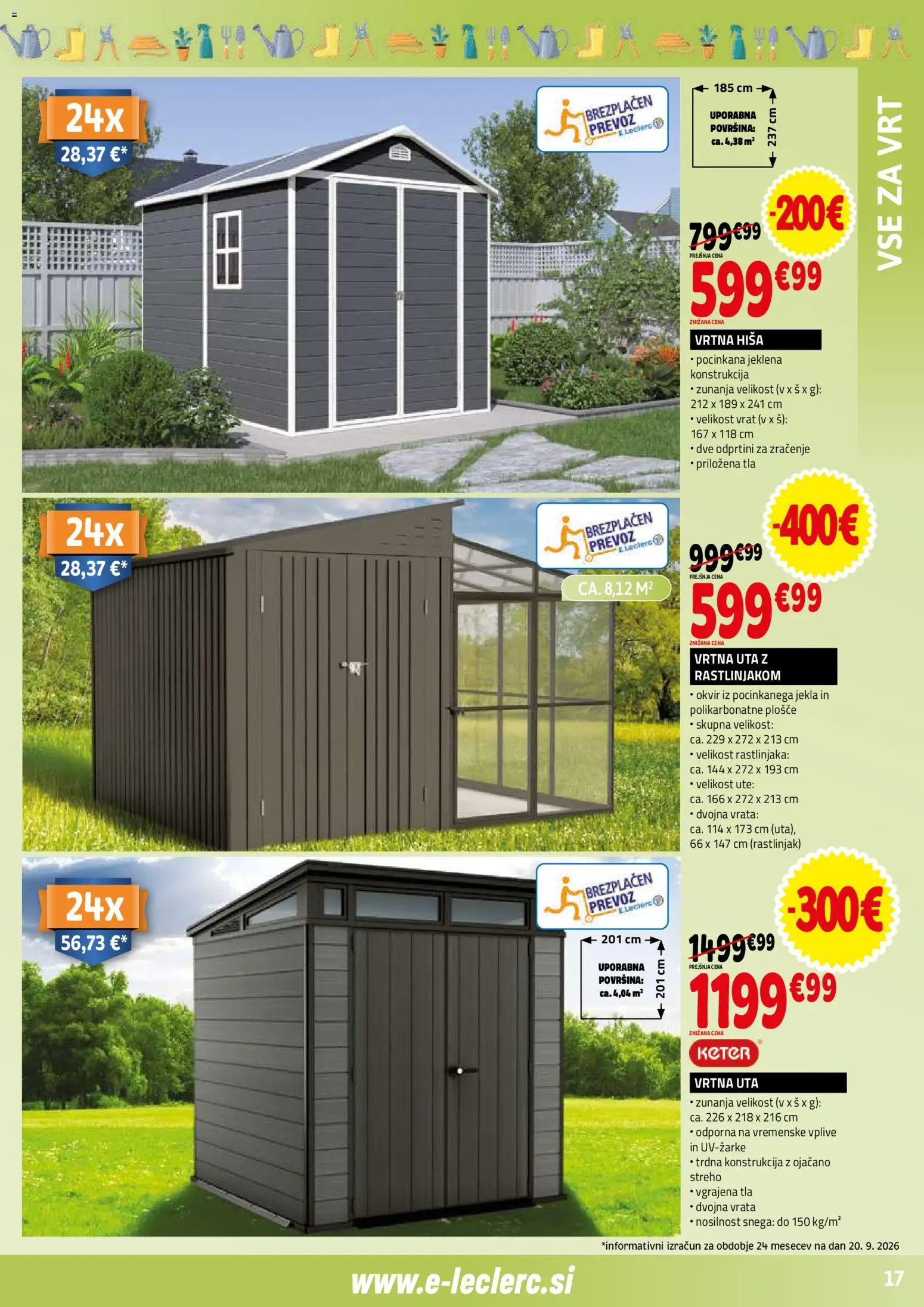 Novi E.leclerc katalog ponudbe – veljaven od 02.09.2026 | Stran: 17 | Izdelki: Okvir, Vrata