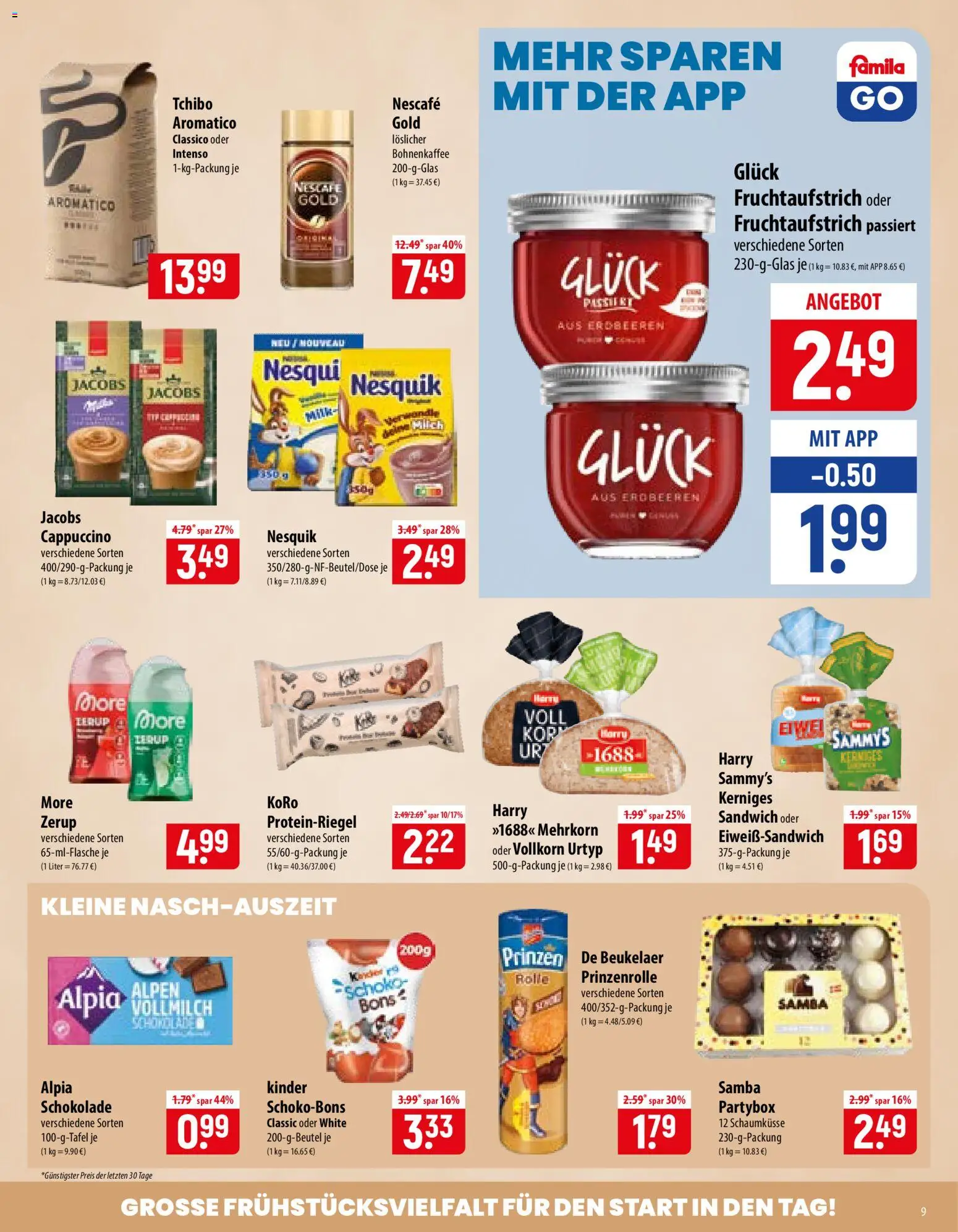 Famila Prospekt – gültig ab 27.07.2026 | Seite: 9 | Produkte: Nescafe, Nesquik, Schokolade, Erdbeeren