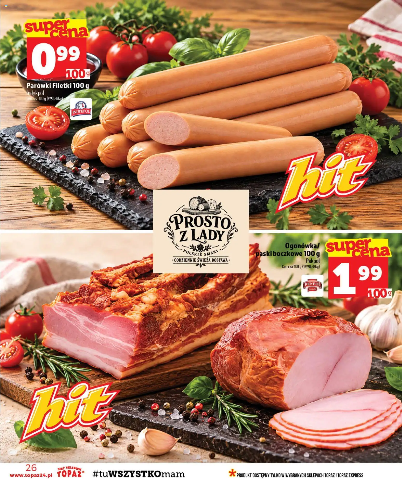 Topaz gazetka od 22.10.2026 | Strona: 26 | Produkty: Parówki