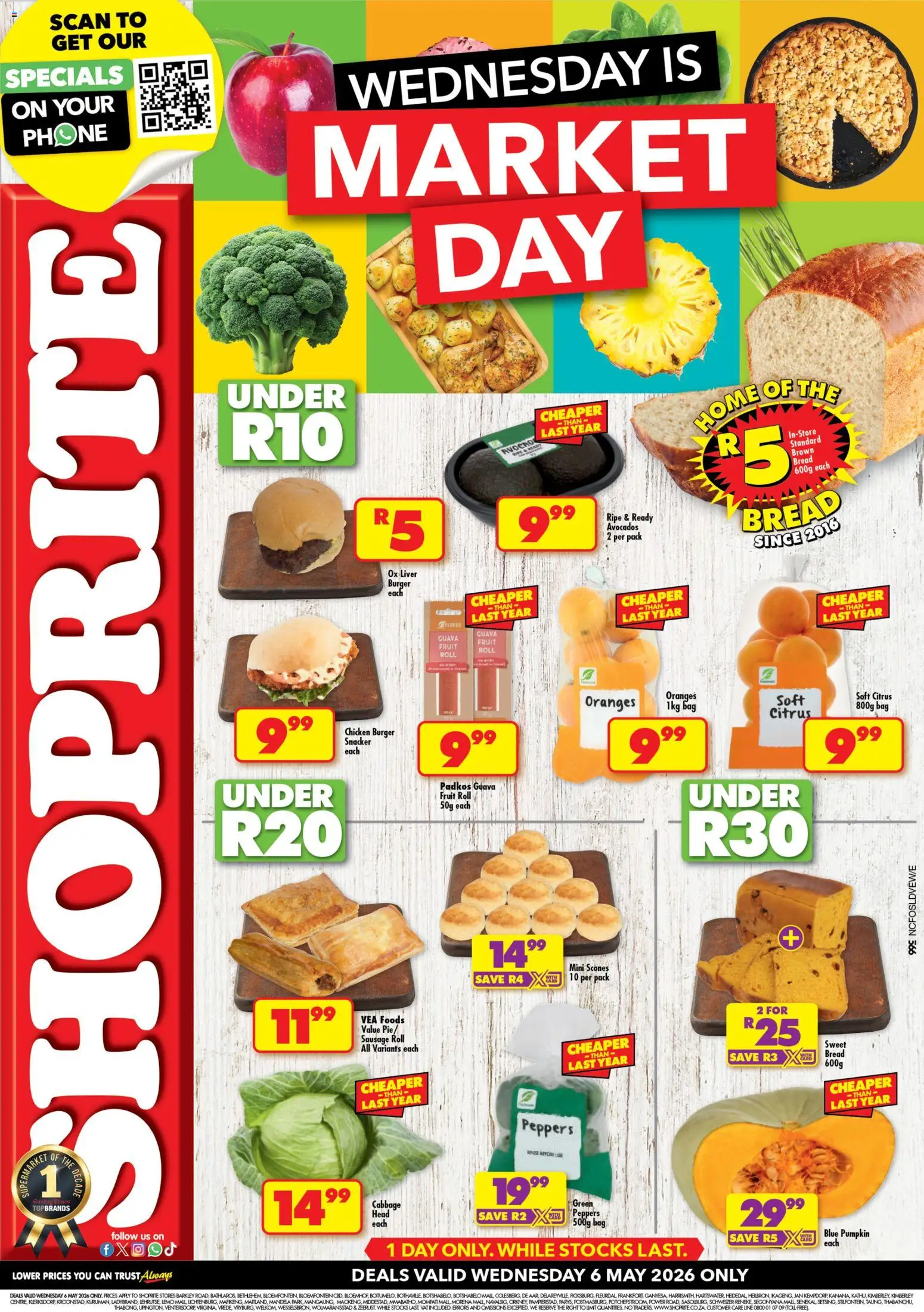 New Shoprite catalogue – valid from 06.05.2026 | Page: 1 | Products: Phone, Drone, Avocados, Fruit