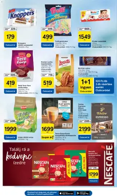 Tesco aktuális akciós újság - amely érvényes a következő dátumtól: 14.05.2026 | Oldal: 23 | Termékek: Kávékapszula, Gumicukor, Ostyaszelet, Csokoládé