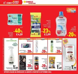 Anteprima del volantino SCHIUMA DA BARBA GILLETTE, SCHIUMA DA BARBA GILLETTE - classica - pelli sensibili 400 ml valido a partire dal 26/08/2026 | Pagina: 36 | Prodotti: Colorazione capelli, Manzo, Sgrassatore, Pampers