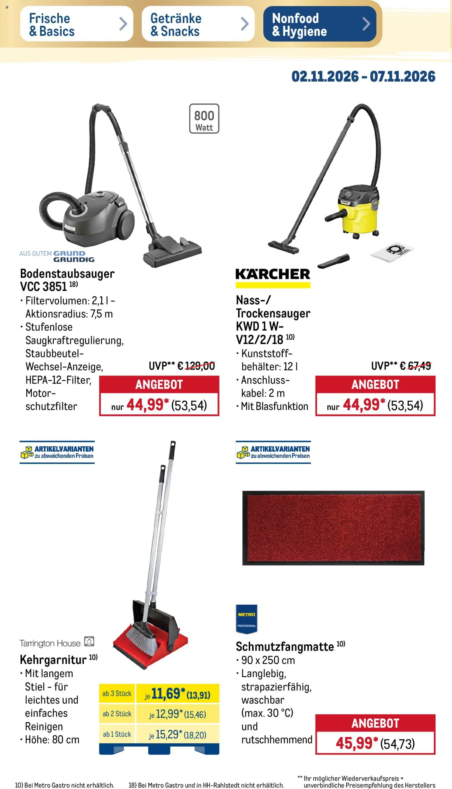 Metro Black Friday – gültig ab 02.11.2026 | Seite: 48 | Produkte: Kabel, Schmutzfangmatte