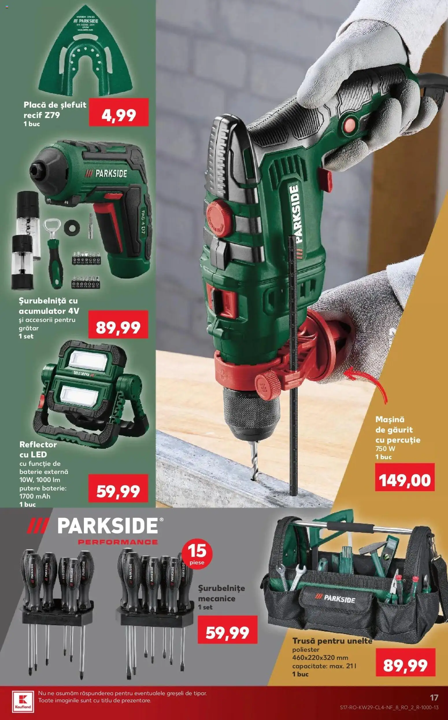 Noul catalog Kaufland – valabil de la 15.07.2026 | Pagină: 17 | Produse: Parkside, LED, Reflector, Baterie