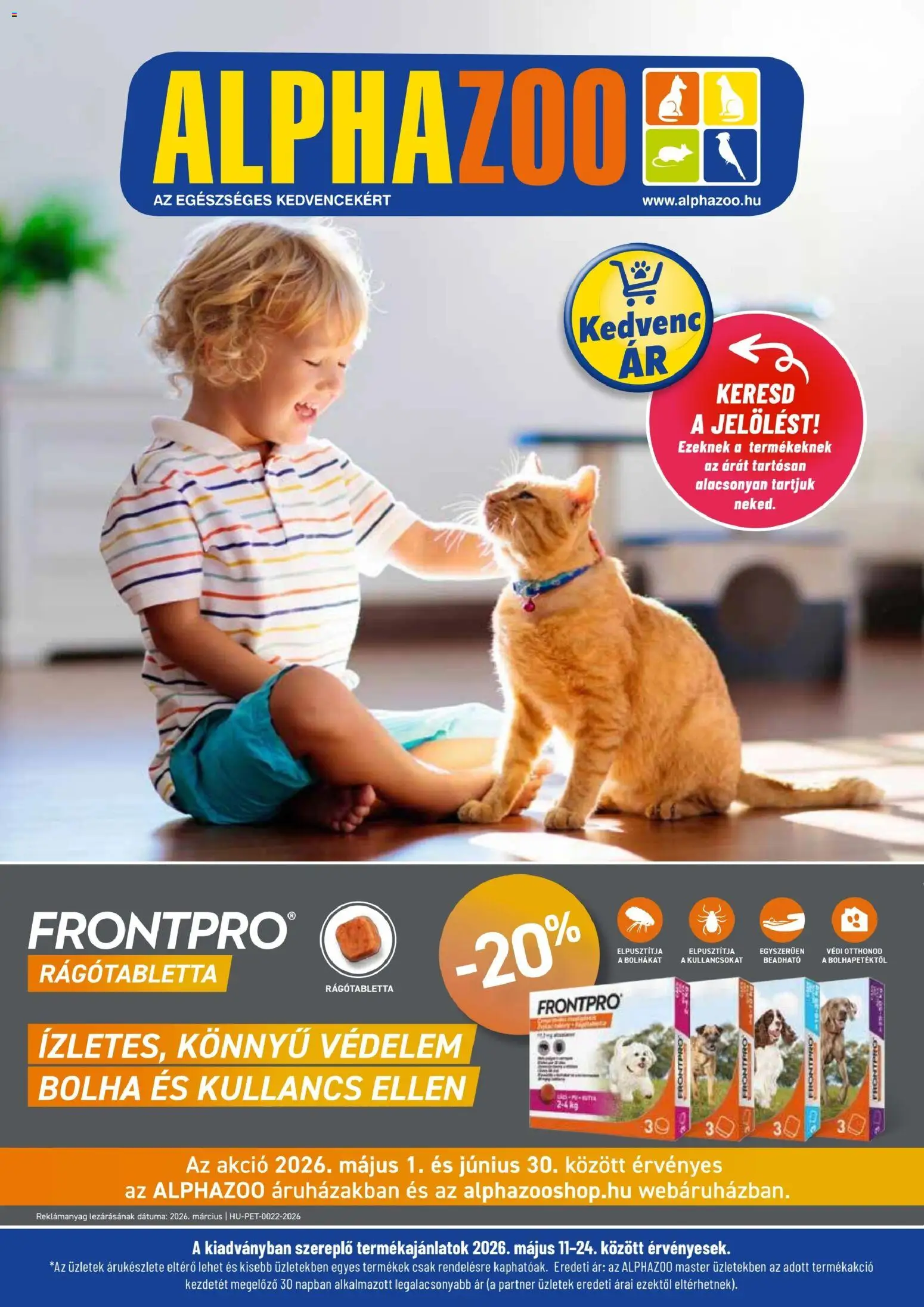 AlphaZoo akciós ujság - amely érvényes a következő dátumtól: 11.05.2026 | Oldal: 1