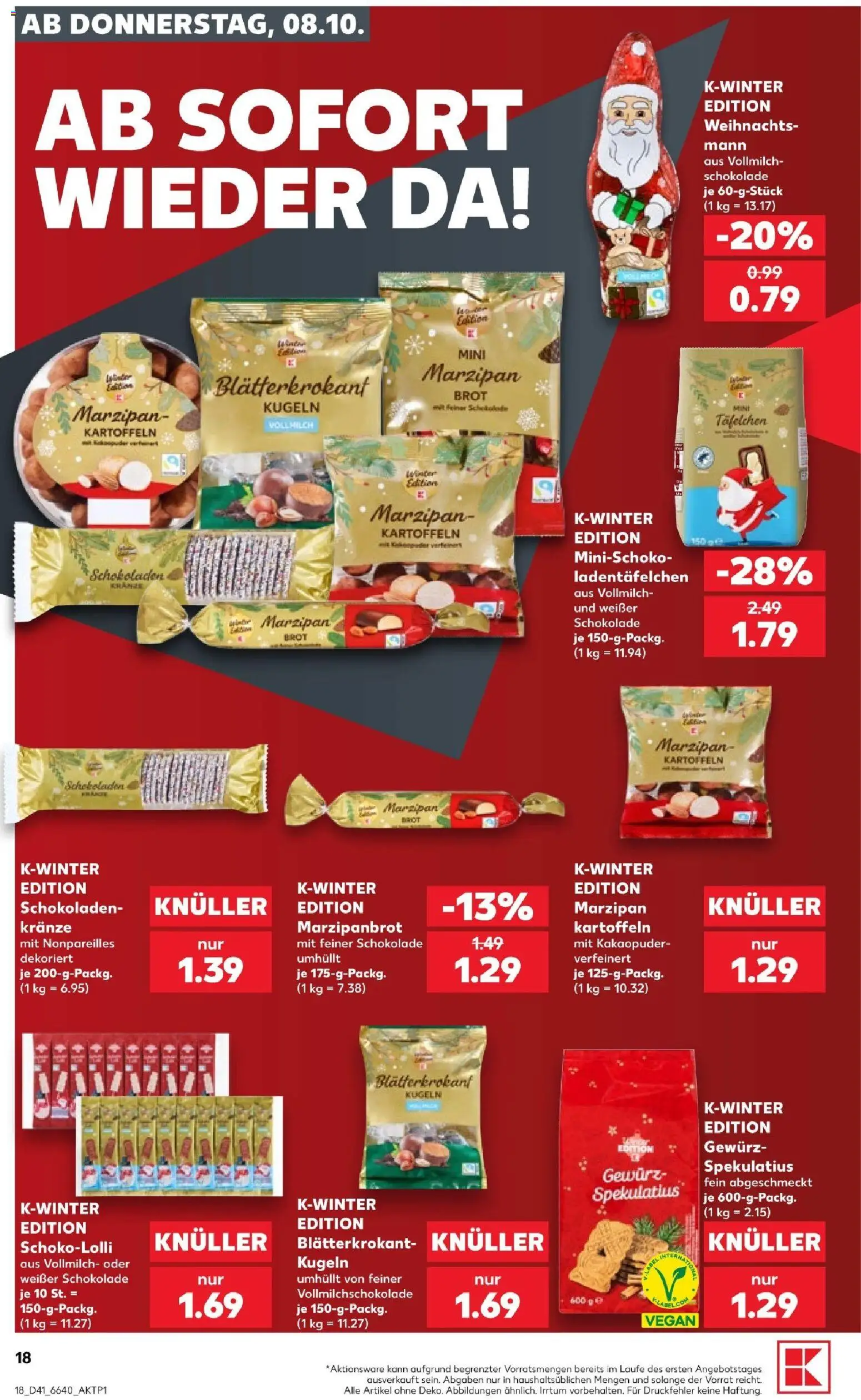 Kaufland Prospekt Stuttgart – gültig ab 08.10.2026 | Seite: 20 | Produkte: Schokolade, Kartoffeln, Brot