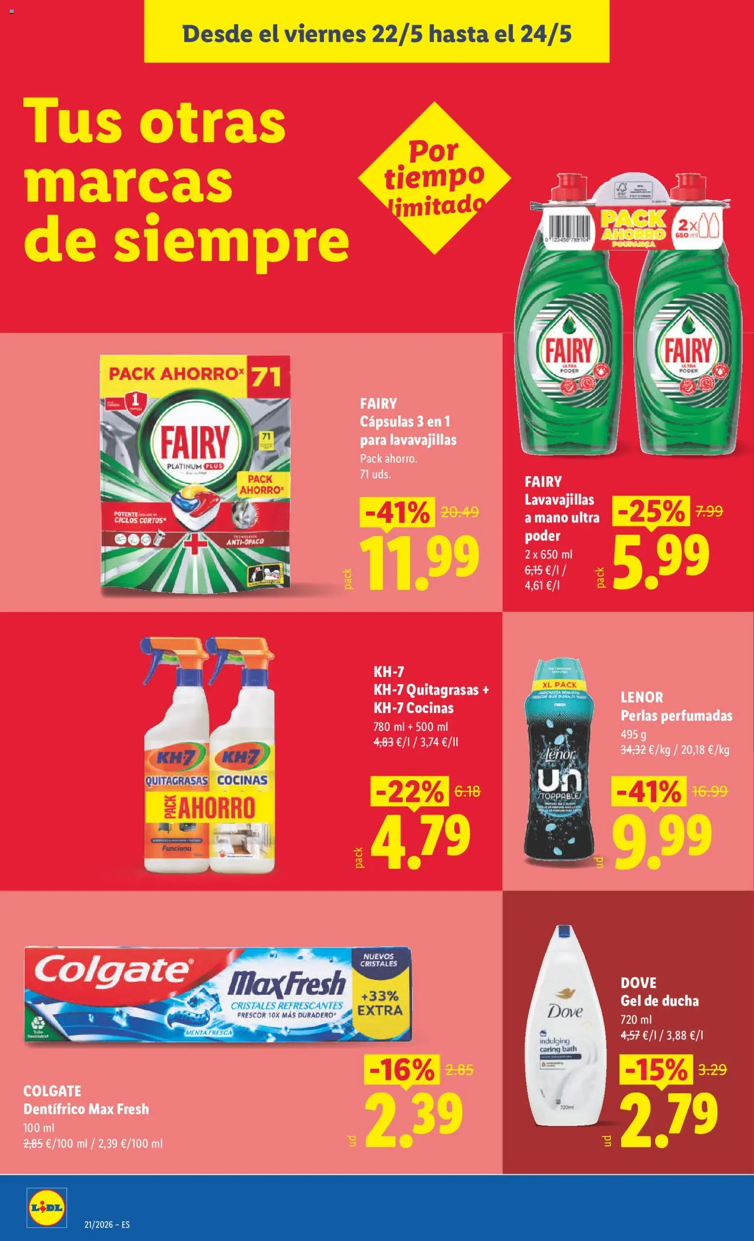 Lidl folleto │ válido desde el 18.05.2026 | Página: 44 | Productos: Gel de ducha, Lavavajillas, Ducha