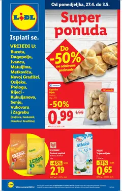 Super ponuda Lidl - Pregled kataloga iz trgovine Lidl, vrijedi od 27.04.2026