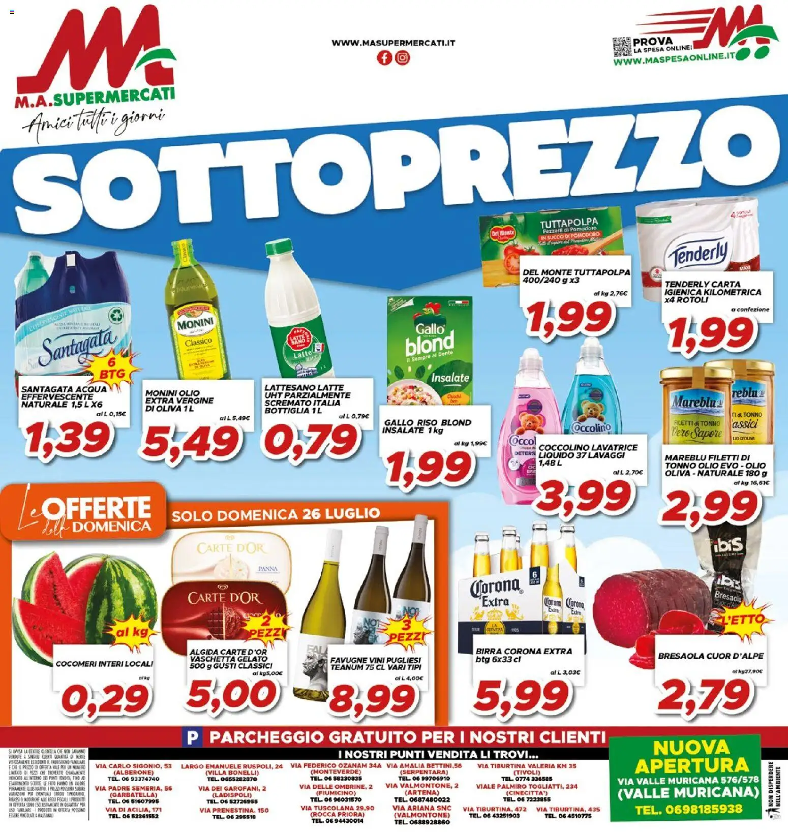 Volantino Ma Supermercati del 22/07/2026 | Pagina: 16 | Prodotti: Riso, Latte, Tonno, Bottiglia