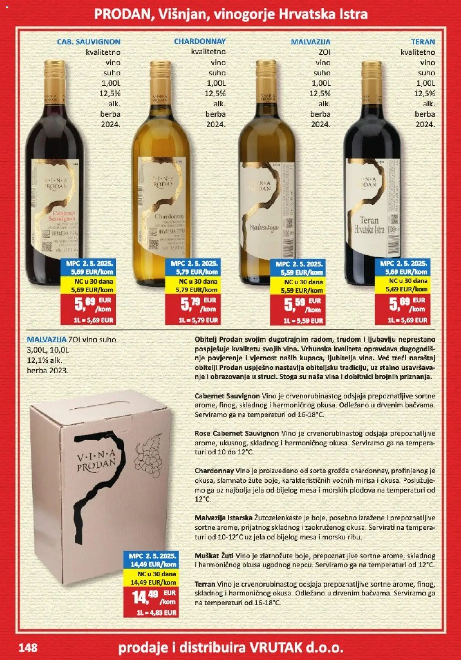 Vrutak katalog | vrijedi od 01.11.2025 | Stranica: 148 | Proizvodi: Vino, Cabernet sauvignon