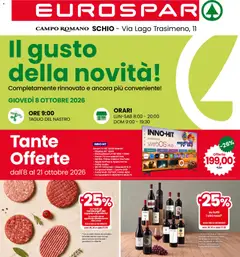 Anteprima del volantino Eurospar volantino Schio valido a partire dal 08/10/2026
