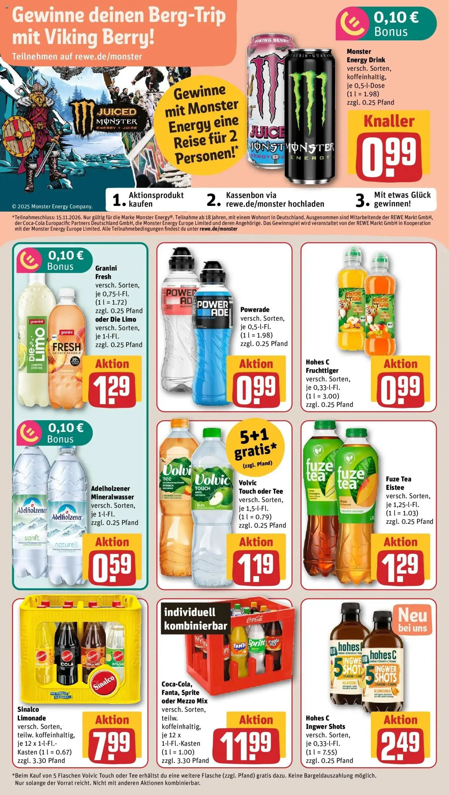 REWE Prospekt ab 26.10.2026 zum Blättern » Angebote | Seite: 18 | Produkte: Äpfel, Mineralwasser, Granini, Oder mezzo mix