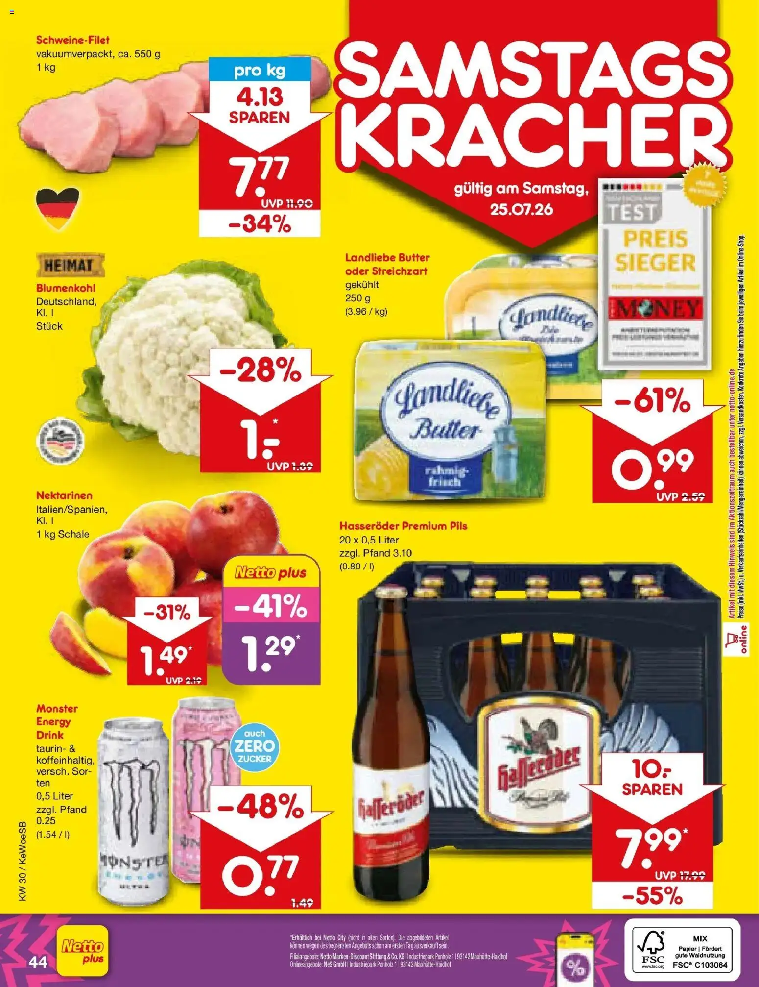 Netto Marken-Discount Prospekt Gemmingen – gültig ab 20.07.2026 | Seite: 68 | Produkte: Pils, Schweinefilet, Zucker, Hasseröder