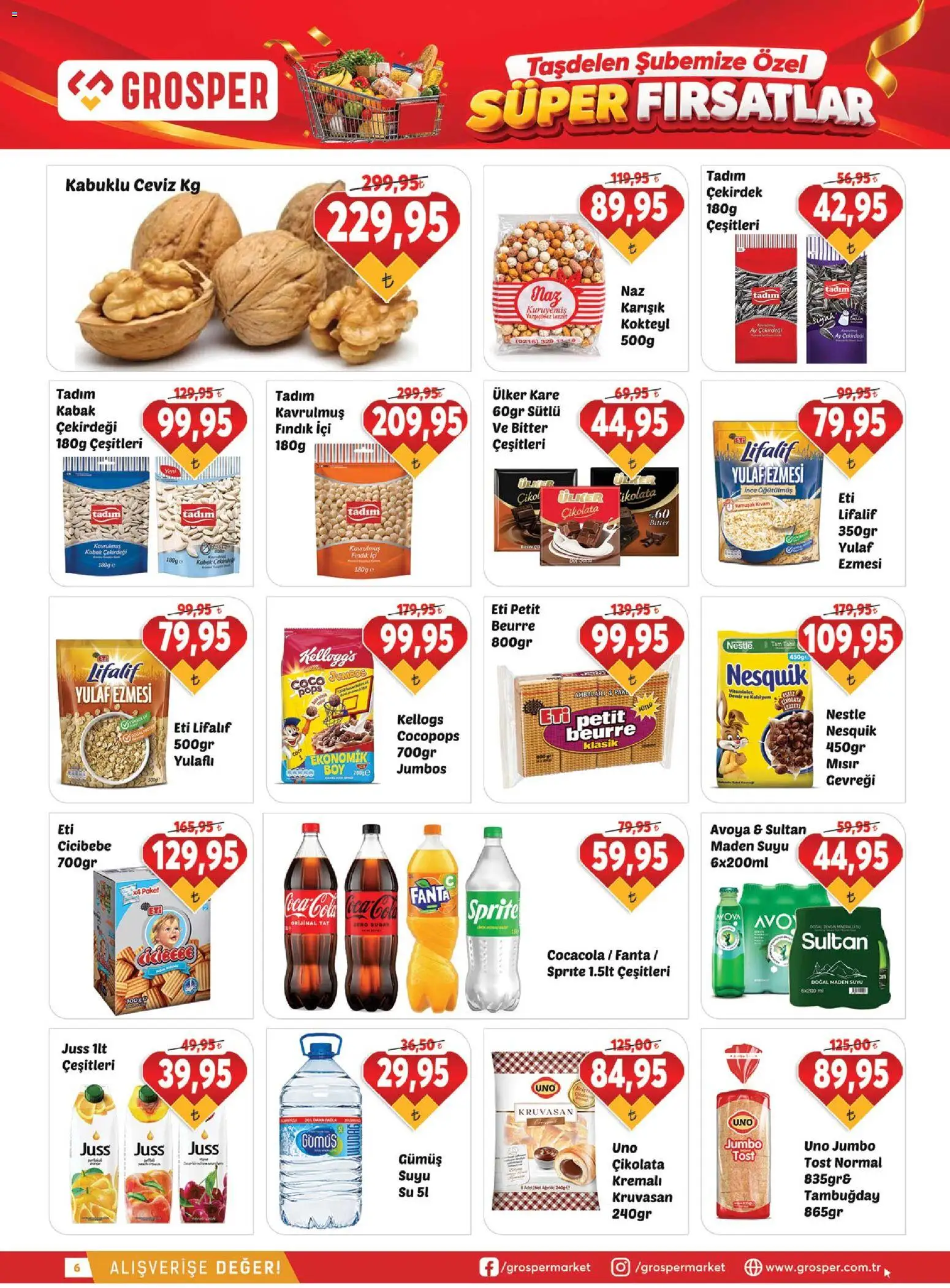 Grosper Katalog - 14 Ekim 2026 tarihinden itibaren geçerlidir | Sayfa: 6 | Ürünler: Kabak, Su, Fanta, Sprite