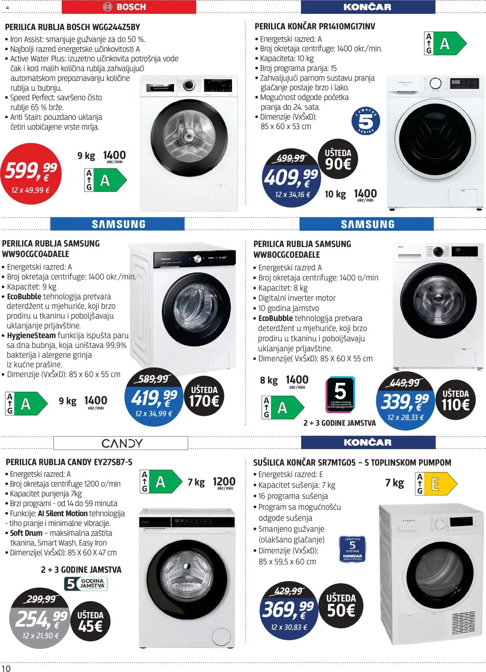 Centar Tehnike katalog | vrijedi od 10.08.2026 | Stranica: 10 | Proizvodi: Perilica rublja, Deterdžent, Sušilica