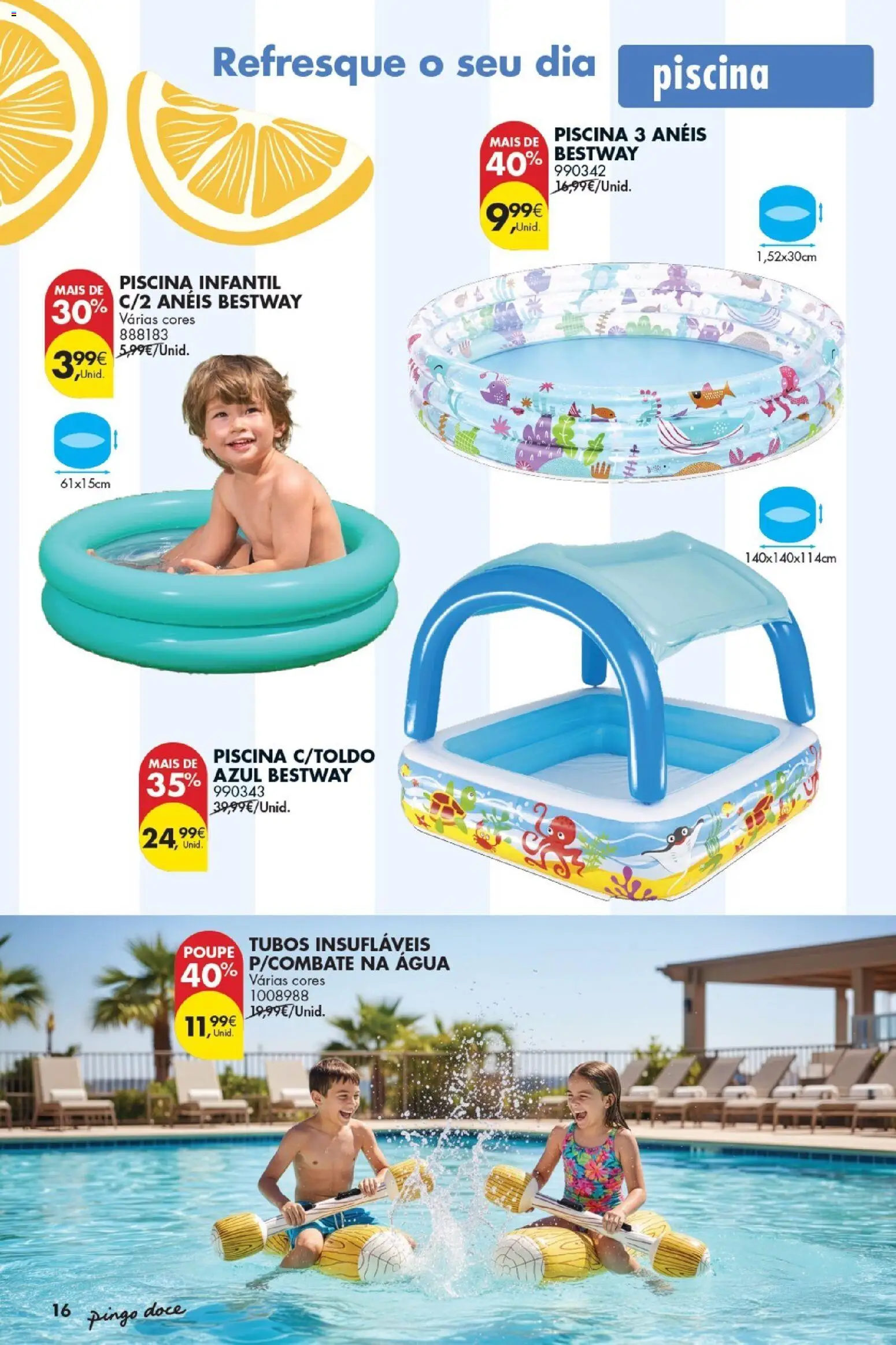Pingo Doce Bazar Verão 2 │ válido de 30/06/2026 | Página: 16 | Produtos: Agua, Piscina