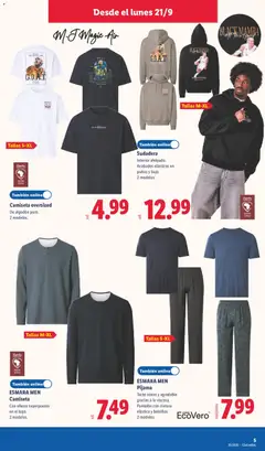 Vista previa Sudadera, Interior afelpado., Acabados elásticos en, puños y bajo., 2 modelos. válido desde el 21/09/2026 | Página: 9 | Productos: Sudadera, Pijama, Algodón