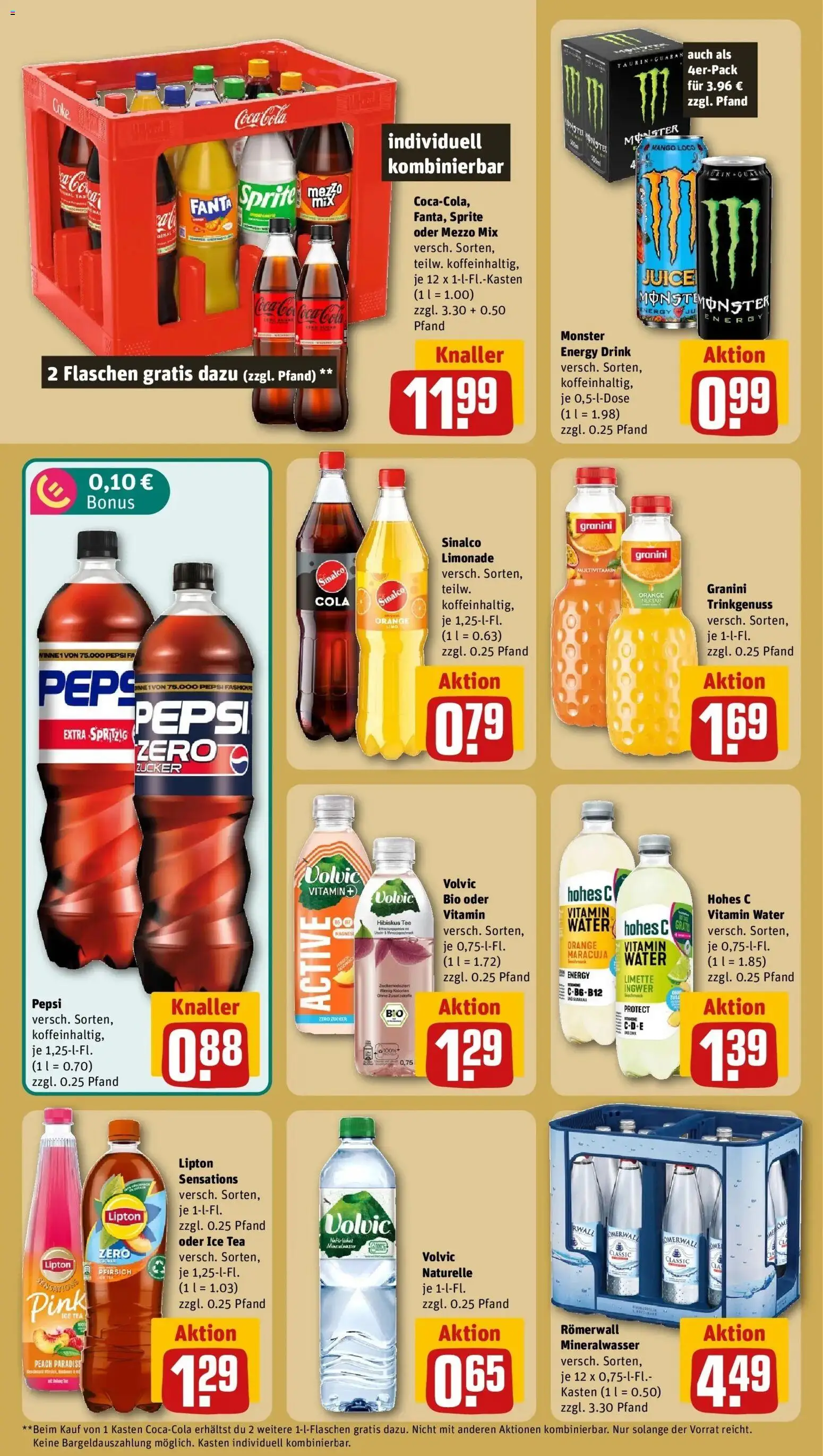 Rewe Prospekt Lüdenscheid – gültig ab 27.07.2026 | Seite: 16 | Produkte: Sprite, Mineralwasser, Granini, Tee