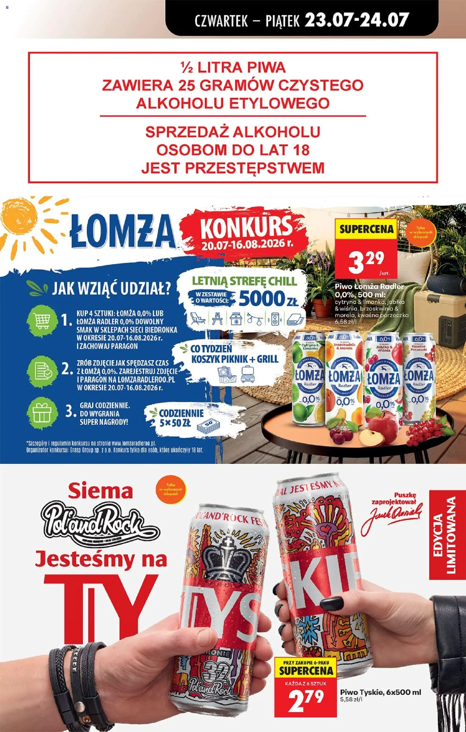 Biedronka Polsko leták - Codziennie niskie ceny od 23.07.2026 | Strana: 83 | Produkty: Radler