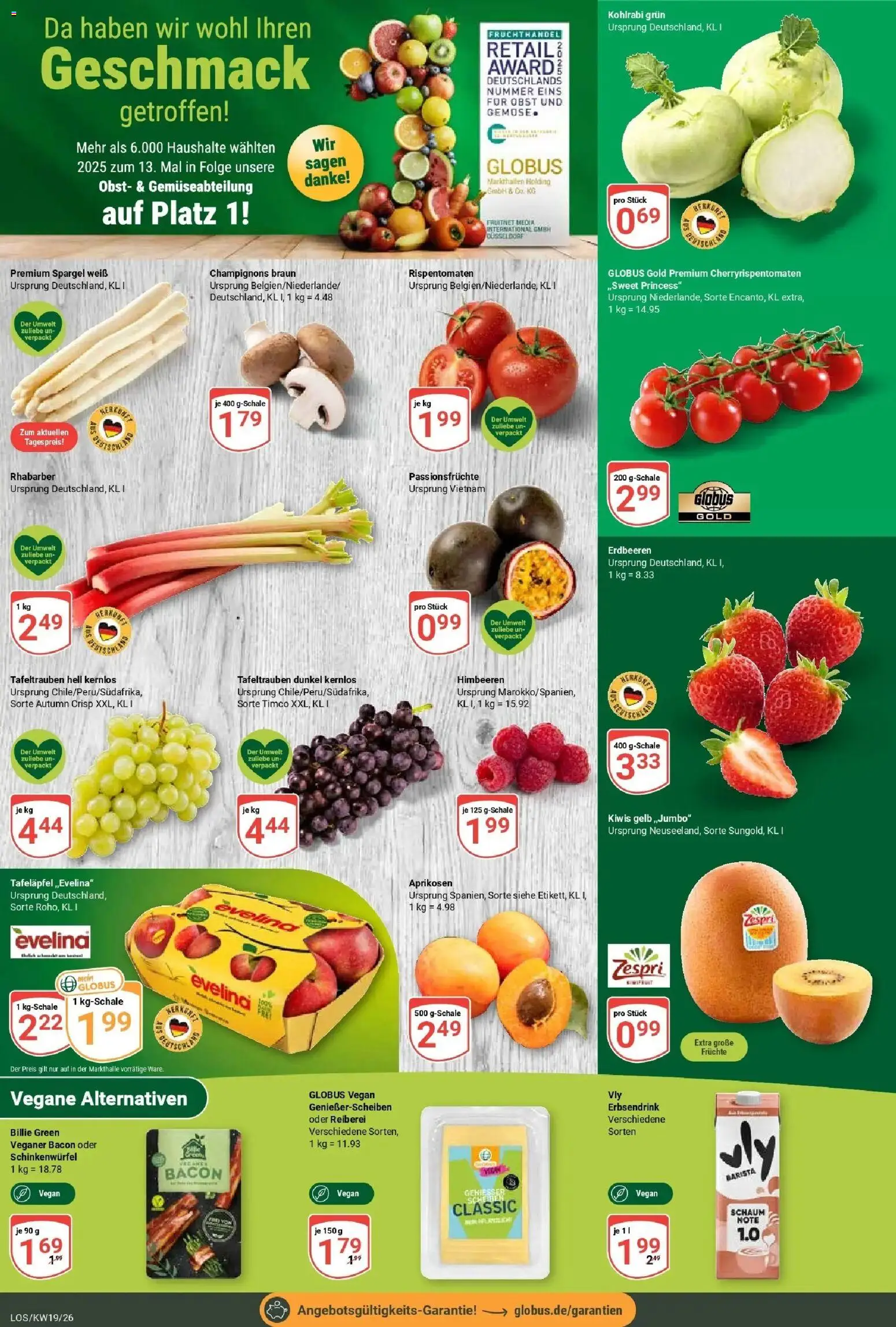 Globus Prospekt Losheim Am See	 – gültig ab 04.05.2026 | Seite: 10 | Produkte: Himbeeren, Kohlrabi, Champignons, Rhabarber