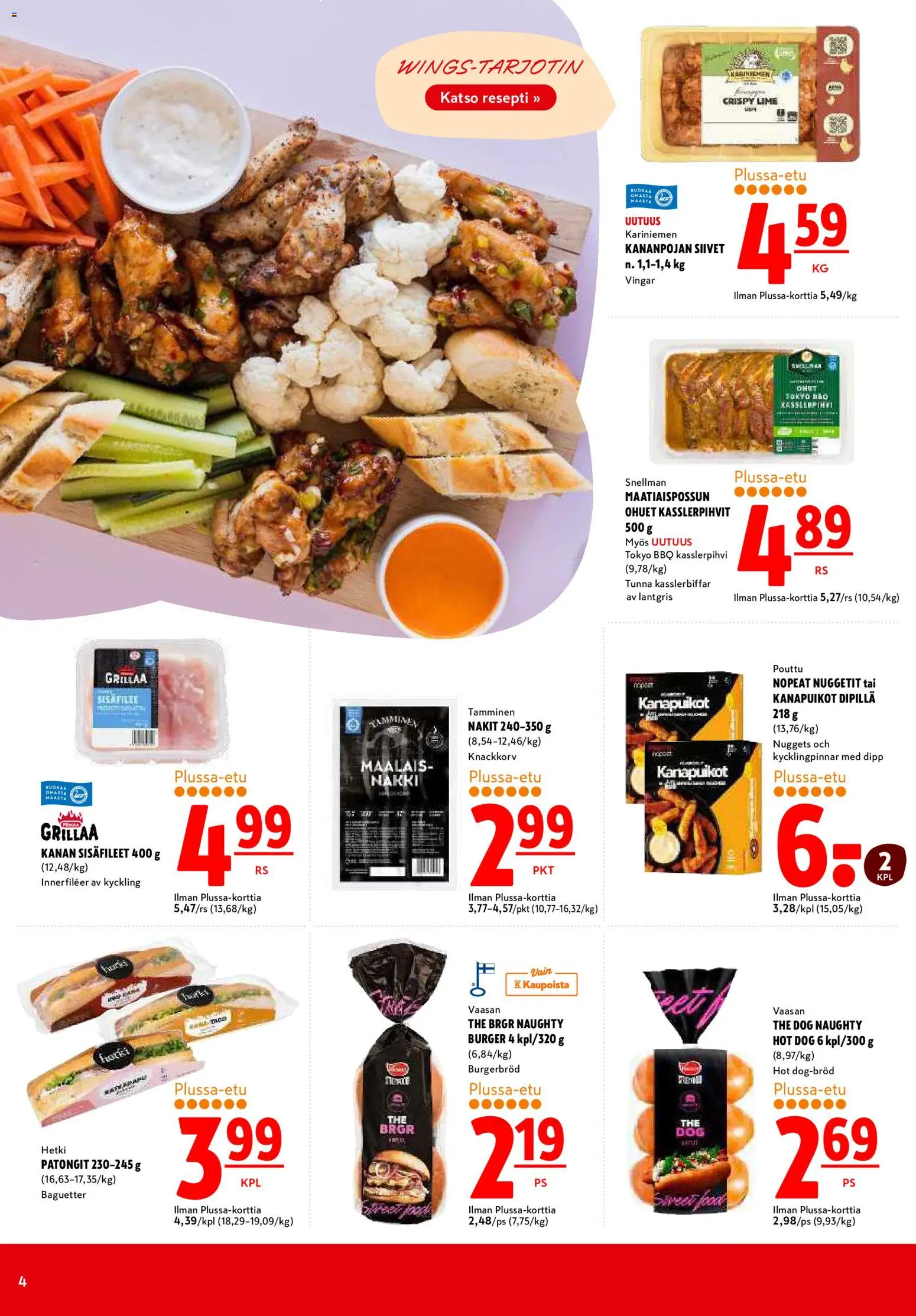 K-Citymarket tarjoukset – voimassa 25.05.2026 alkaen | Sivu: 8 | Tuotteet: Nakit, Hot dog