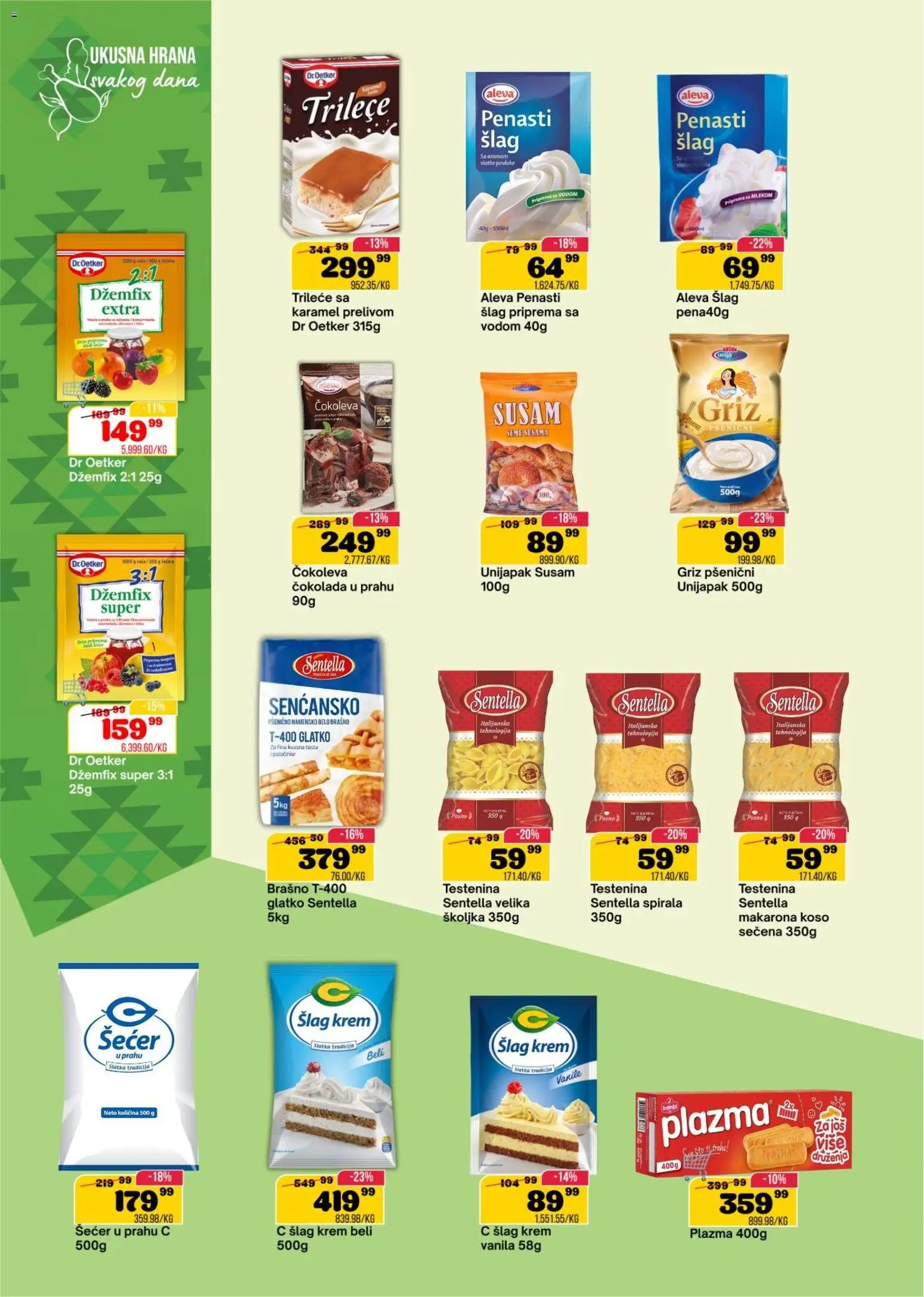 Senta Promet katalog - važi od 17.06.2026 | Strana: 10 | Proizvode: Šlag, Šlag krem, Šećer u prahu, Čokolada