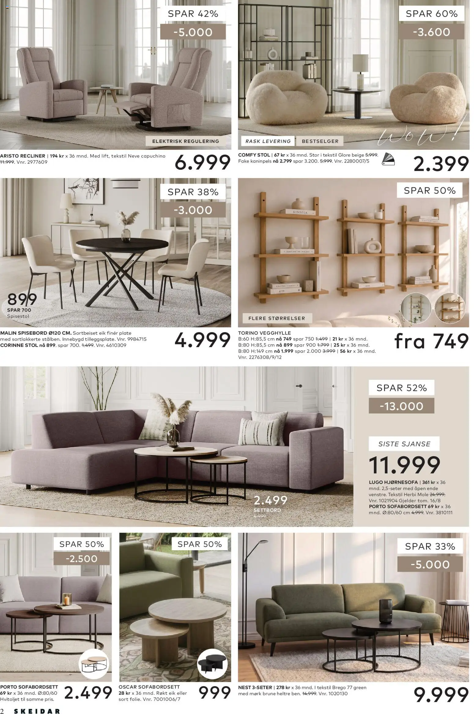 {H1} | Side: 2 | Produkter: Plate, Spisestol, Hjørnesofa, Stol
