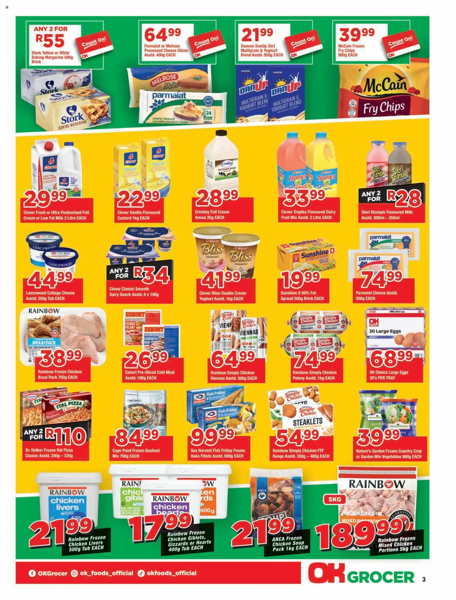 New OK Foods catalogue – valid from 23/10/2026 | Page: 3 | Products: Tray, Margarine, Soup, Fruit