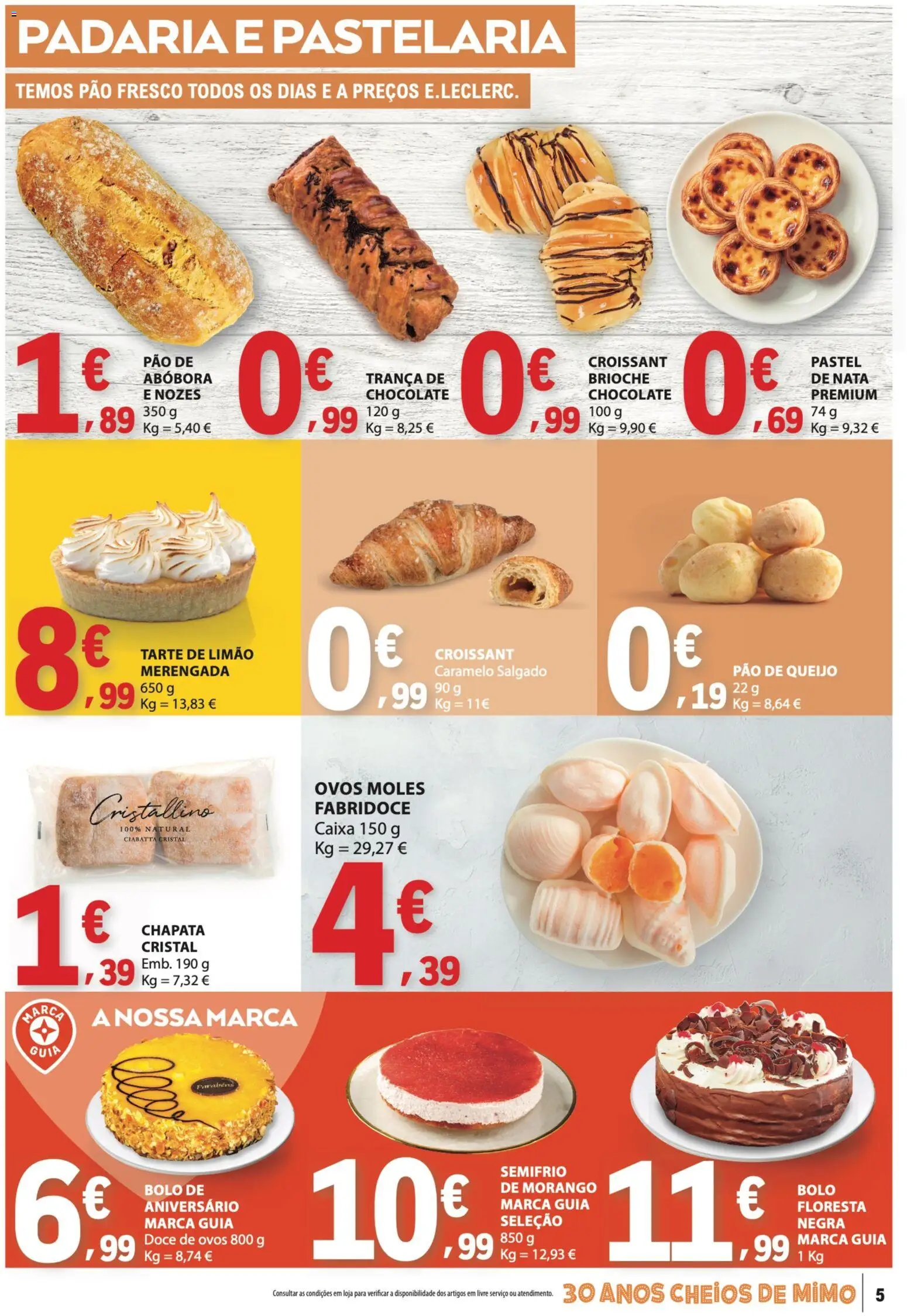 E.Leclerc folheto │ válido de 20/08/2026 | Página: 5 | Produtos: Padaria, Caixa, Abóbora, Tarte