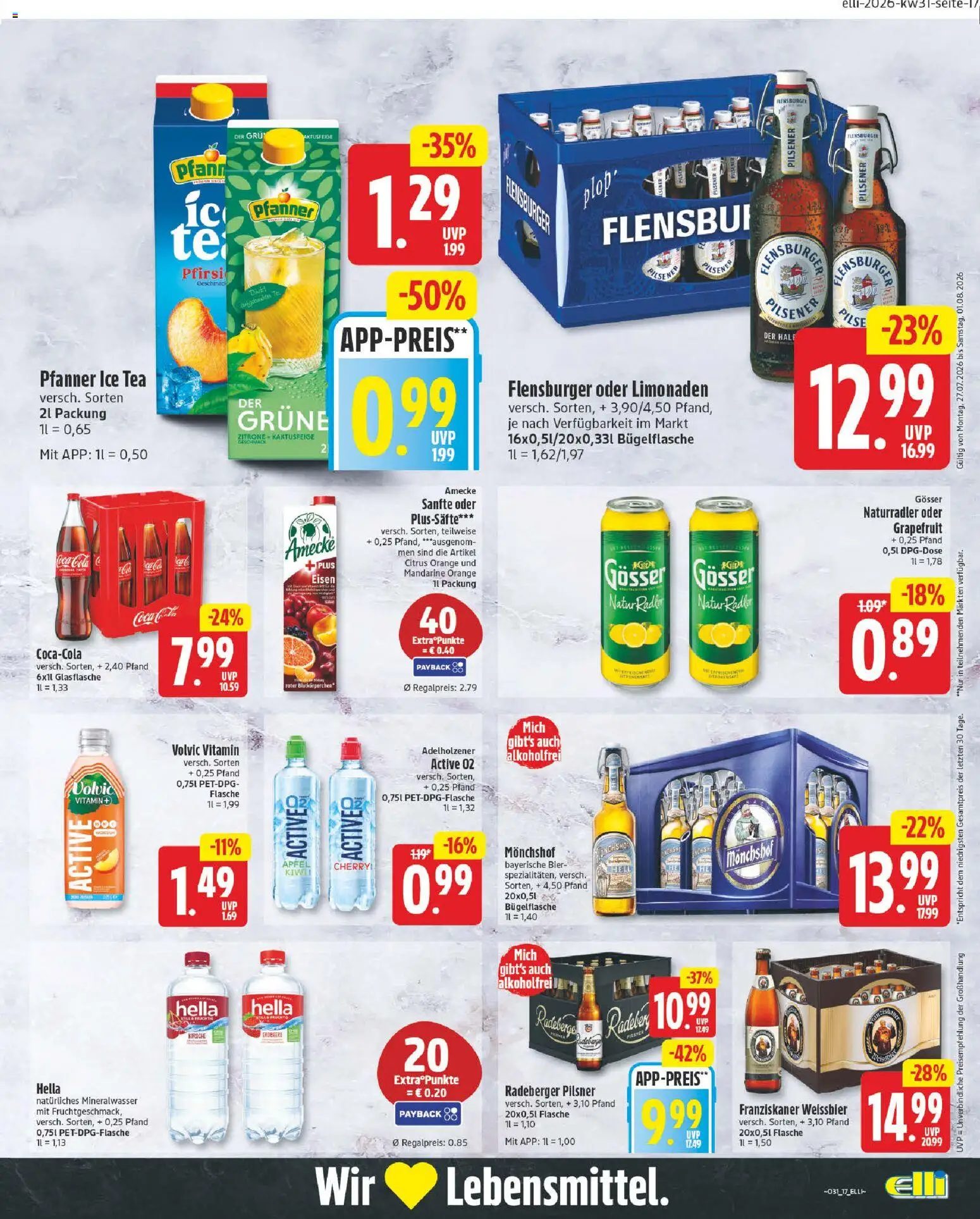 Elli Markt Prospekt Erwitte – gültig ab 27.07.2026 | Seite: 21 | Produkte: Bier, Adelholzener, Radler, Hella