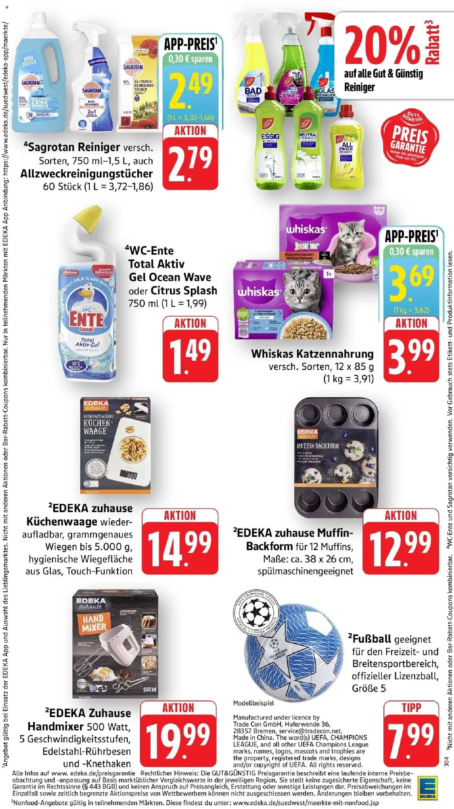 Edeka Prospekt Neunkirchen-Wellesweiler (ab 14.09.2026) » Angebote Online | Seite: 31 | Produkte: Essig, Kuchen, Ente, Whiskas