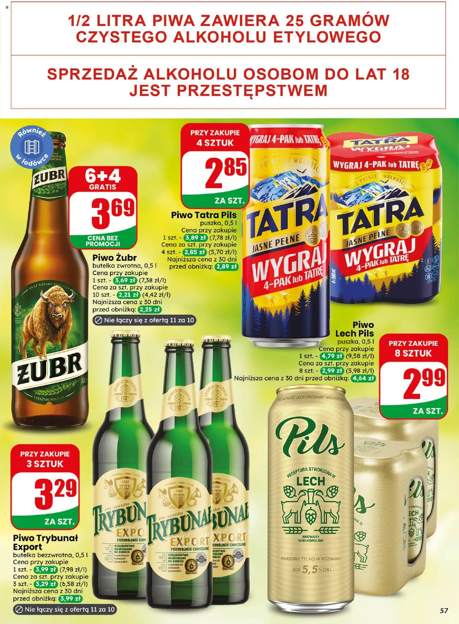 Dino gazetka od 13.05.2026 | Strona: 57 | Produkty: Piwo żubr, Piwo