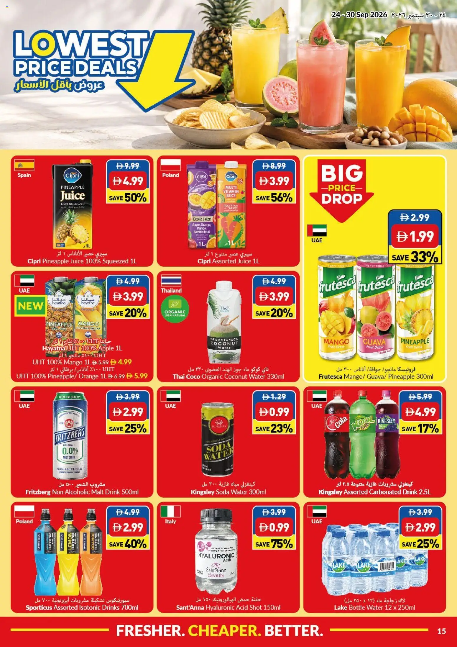 {H1} | Page: 15 | Products: Apple, Pineapple, Water, Lemon