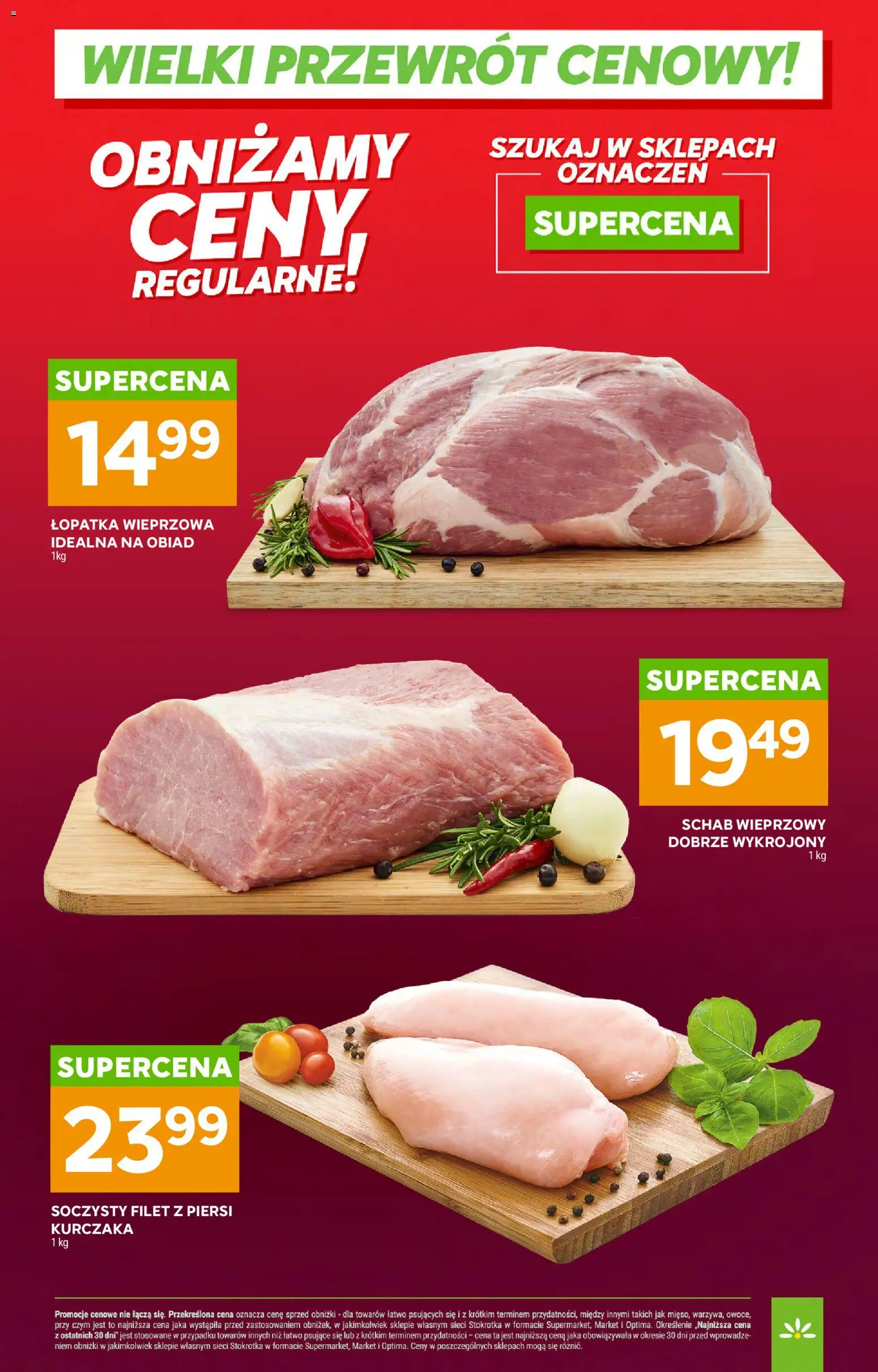 Stokrotka gazetka - Wielki przewrót cenowy od 14.05.2026 | Strona: 4 | Produkty: Schab, Stokrotka, Schab wieprzowy, Filet z piersi kurczaka