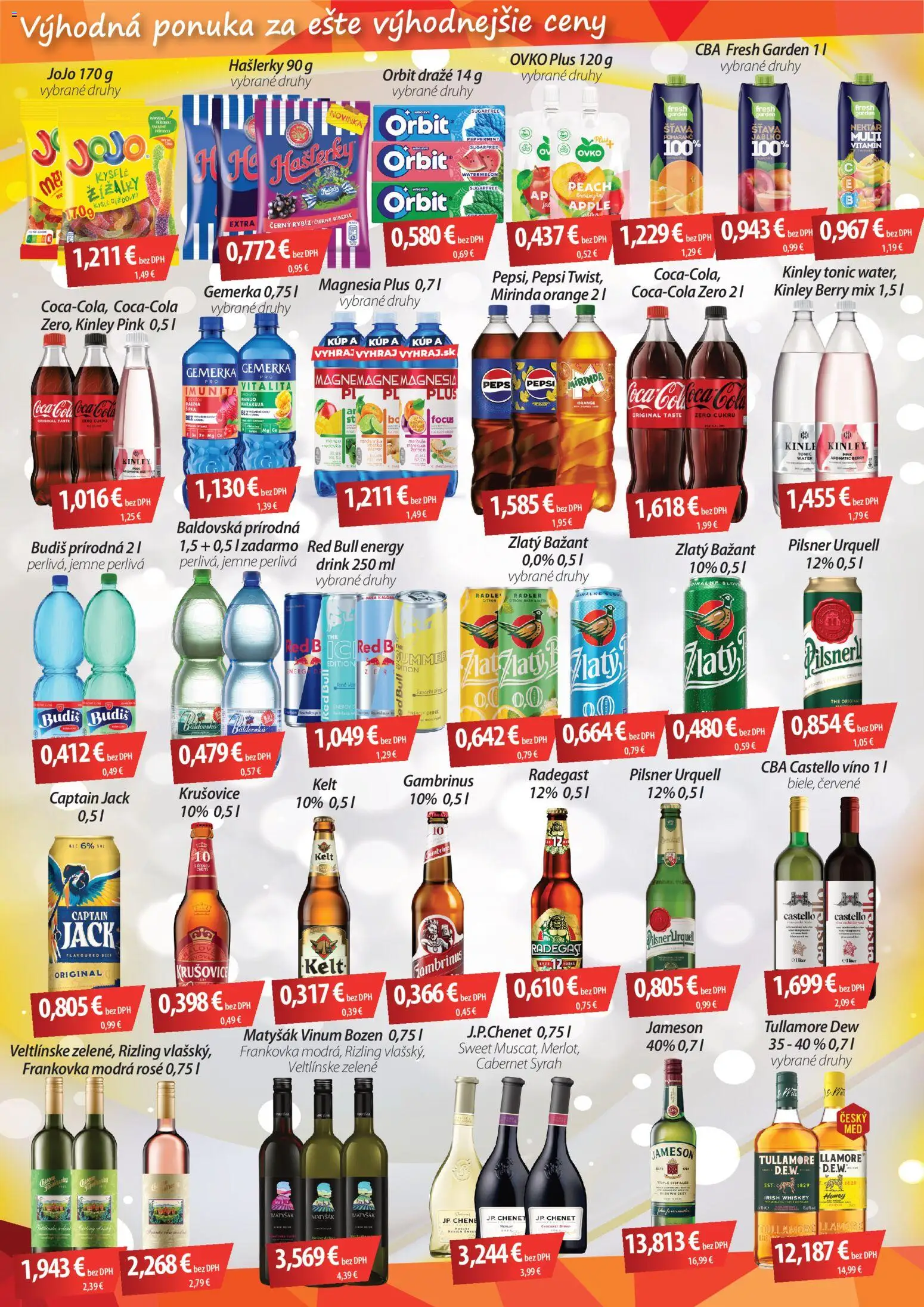 Nové CBA Verex akcie – leták je platný od 03.09.2026 | Strana: 2 | Produkty: Budiš, Magnesia, Gemerka, Baldovská