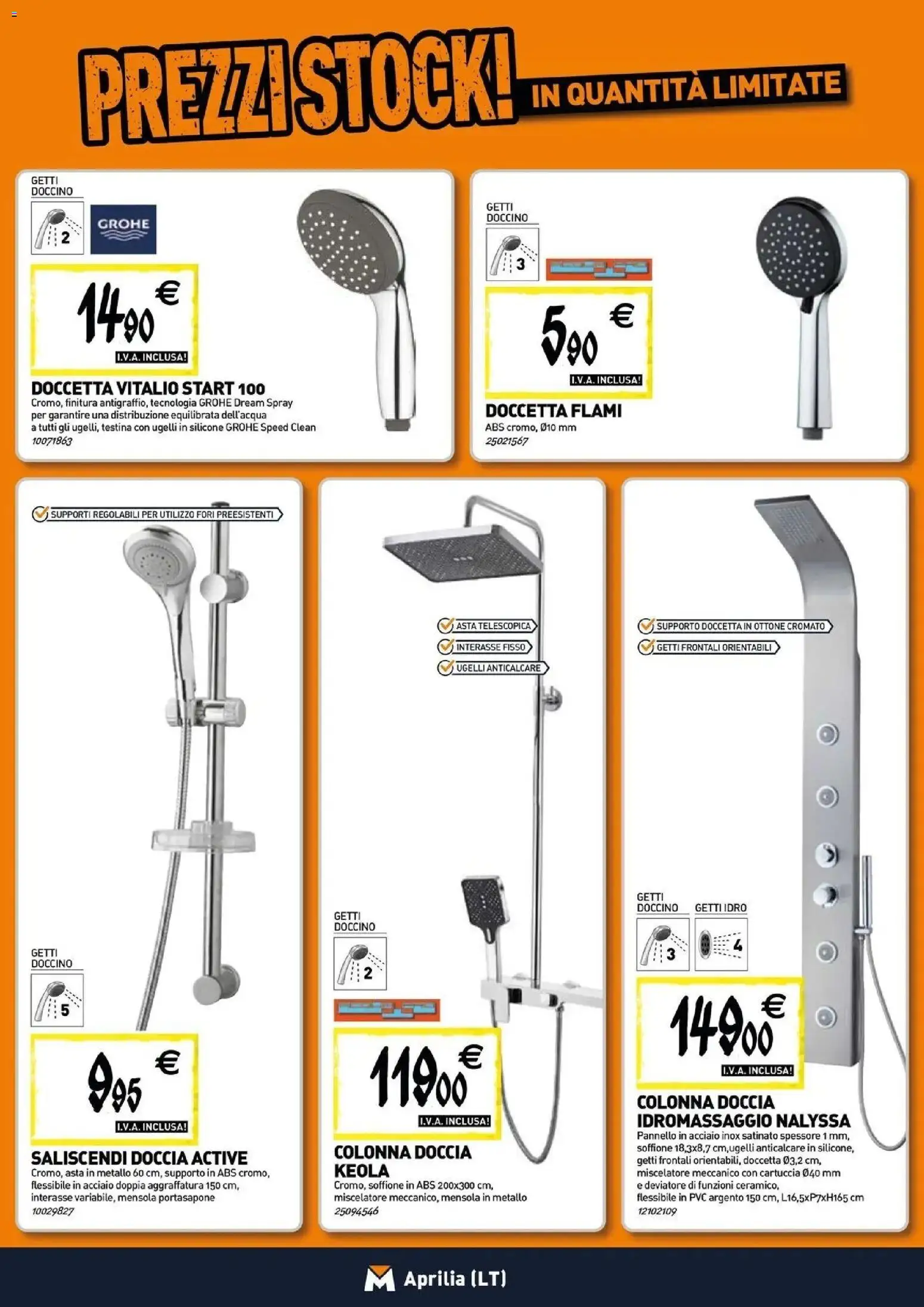 Volantino TECNOMAT del 30/07/2026 | Pagina: 3 | Prodotti: Anticalcare, Miscelatore, Silicone, Doccia
