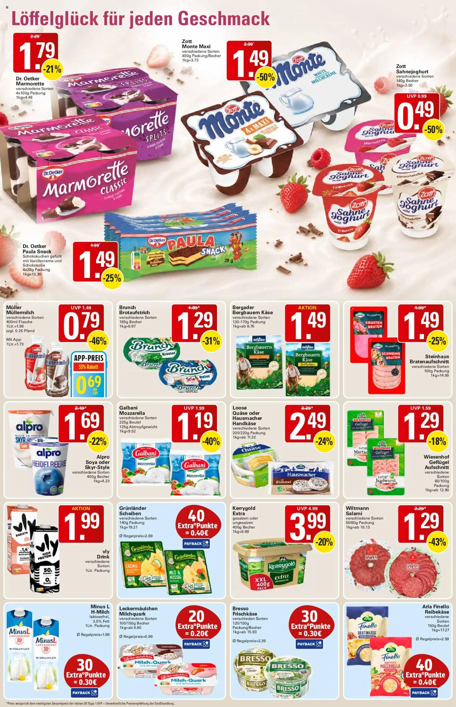 WEZ Prospekt – gültig ab 24.08.2026 | Seite: 6 | Produkte: Bresso, Alpro, Grunlander, Sahne