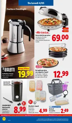 Anteprima del volantino Caffettiera 4 tazze, Adatta ai piani cottura ad induzione valido a partire dal 30.04.2026 | Pagina: 38 | Prodotti: Caffè, Caffettiera, Pennello, Forno