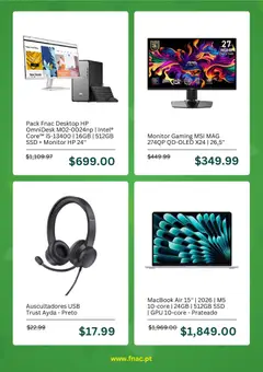 Pré-visualização Fnac folheto válido de 05/10/2026 | Página: 4 | Produtos: Monitor, USB
