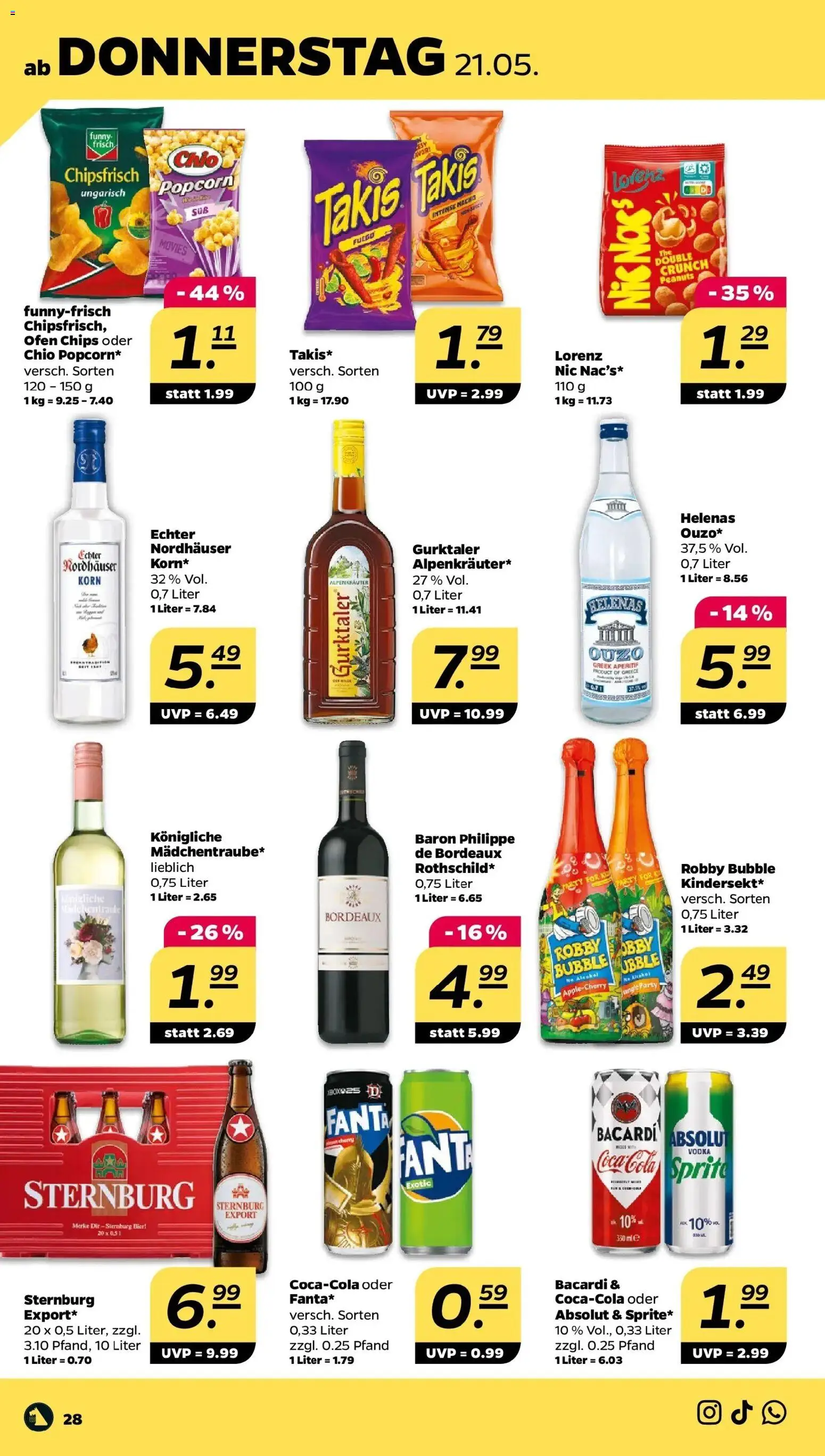 Netto Wochenangebote – gültig ab 18.05.2026 | Seite: 32 | Produkte: Bacardi, Ofen, Fanta, Bier