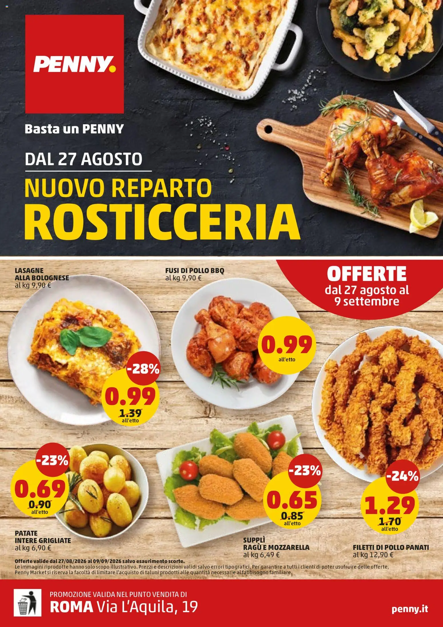 Volantino PENNY del 27/08/2026 | Pagina: 2 | Prodotti: Patate, Lasagna, Ragú, Lasagne