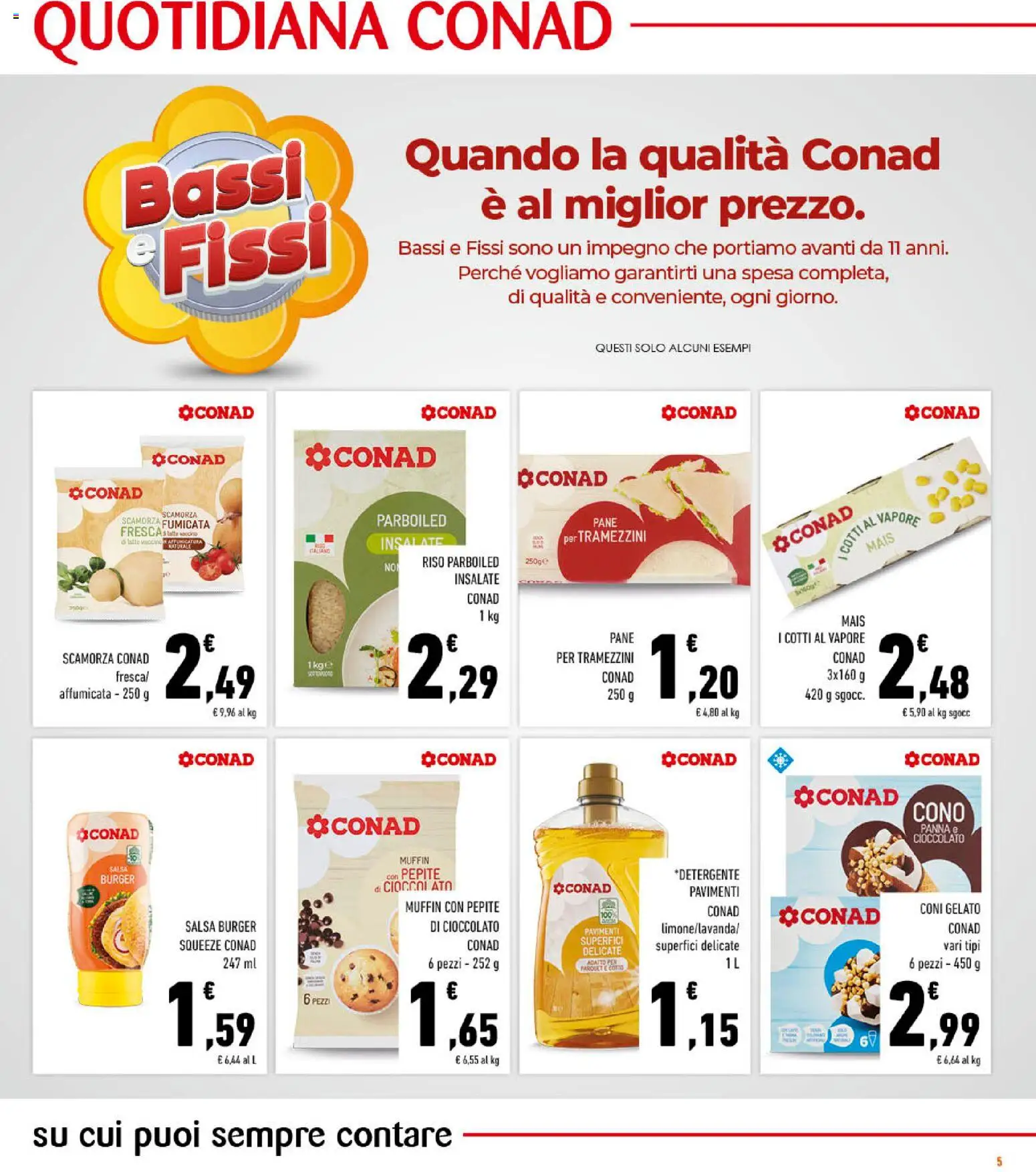 Volantino Conad del 15.04.2026 | Pagina: 5 | Prodotti: Pane, Cioccolato, Salsa, Muffin